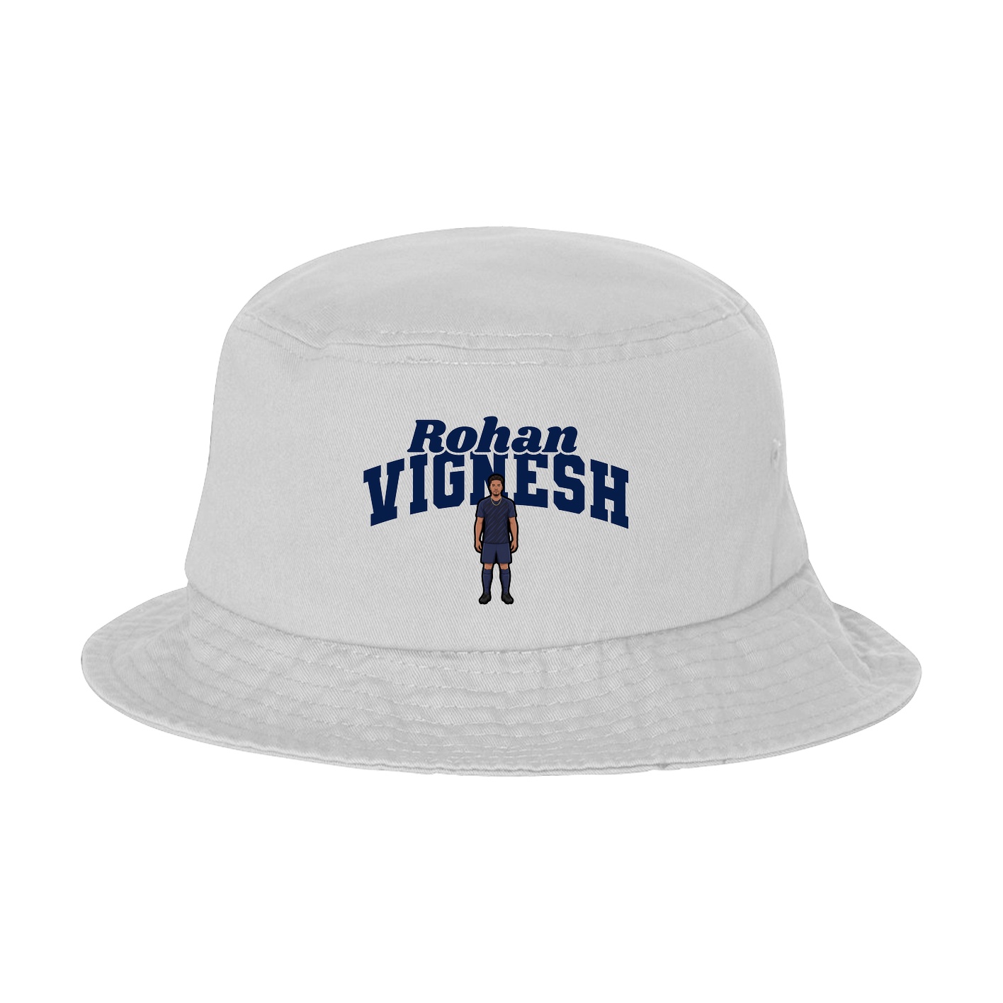 Bucket Cap — Signature Arch in White
