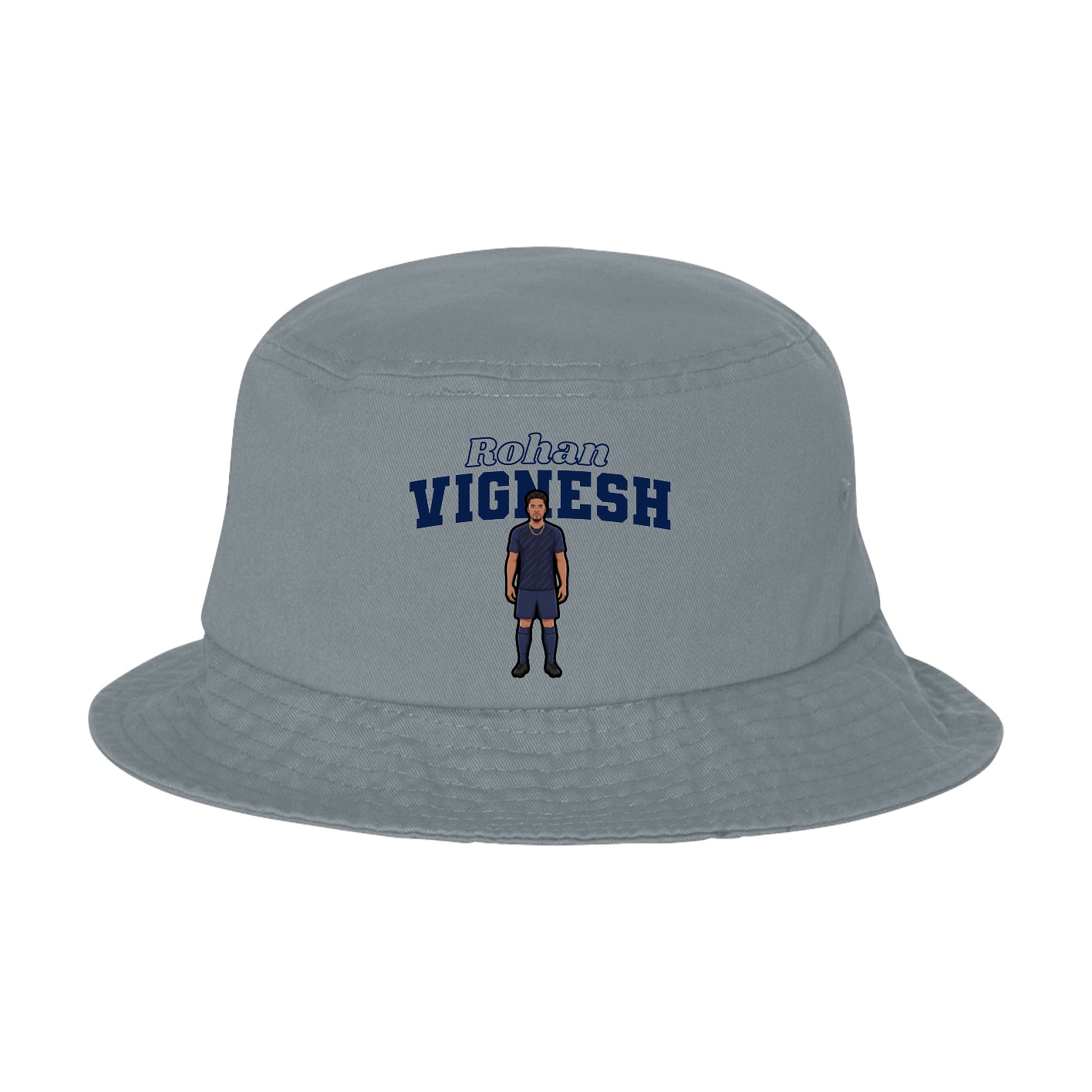 Bucket Cap — Name Arch in Grey
