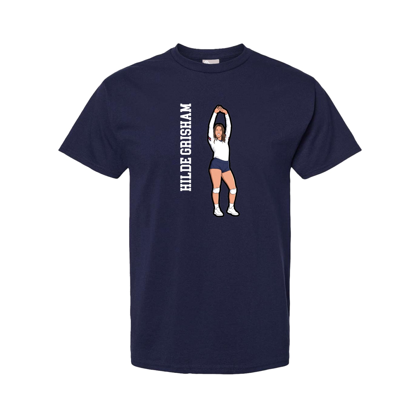 Youth Tee — Name Vertical in Navy