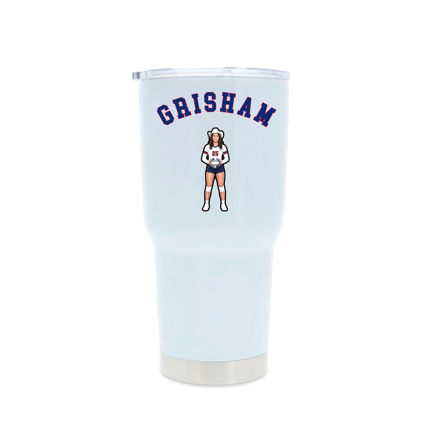 30oz Stainless Steel Tumbler — Shirsey Arch in White