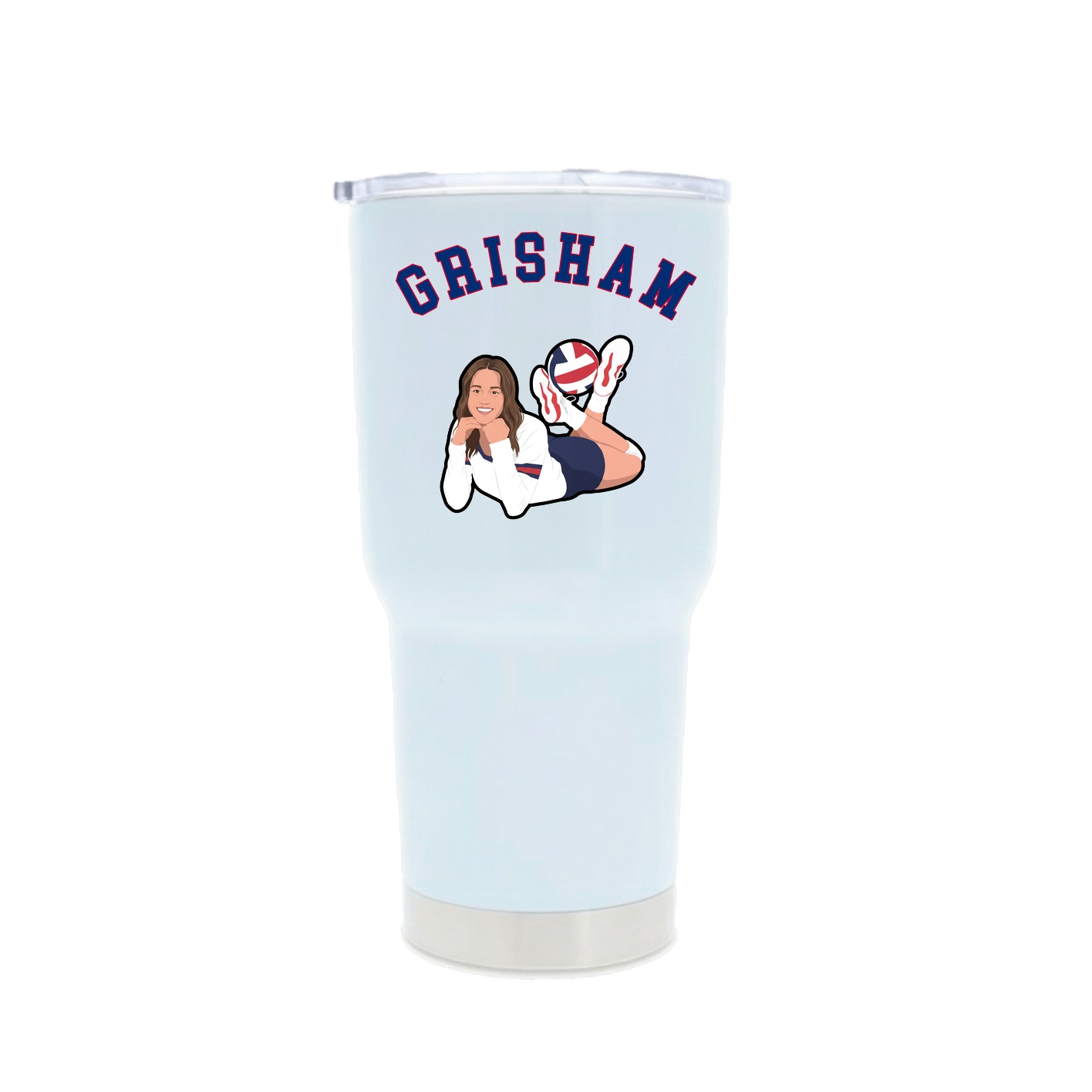 30oz Stainless Steel Tumbler — Shirsey Arch in White