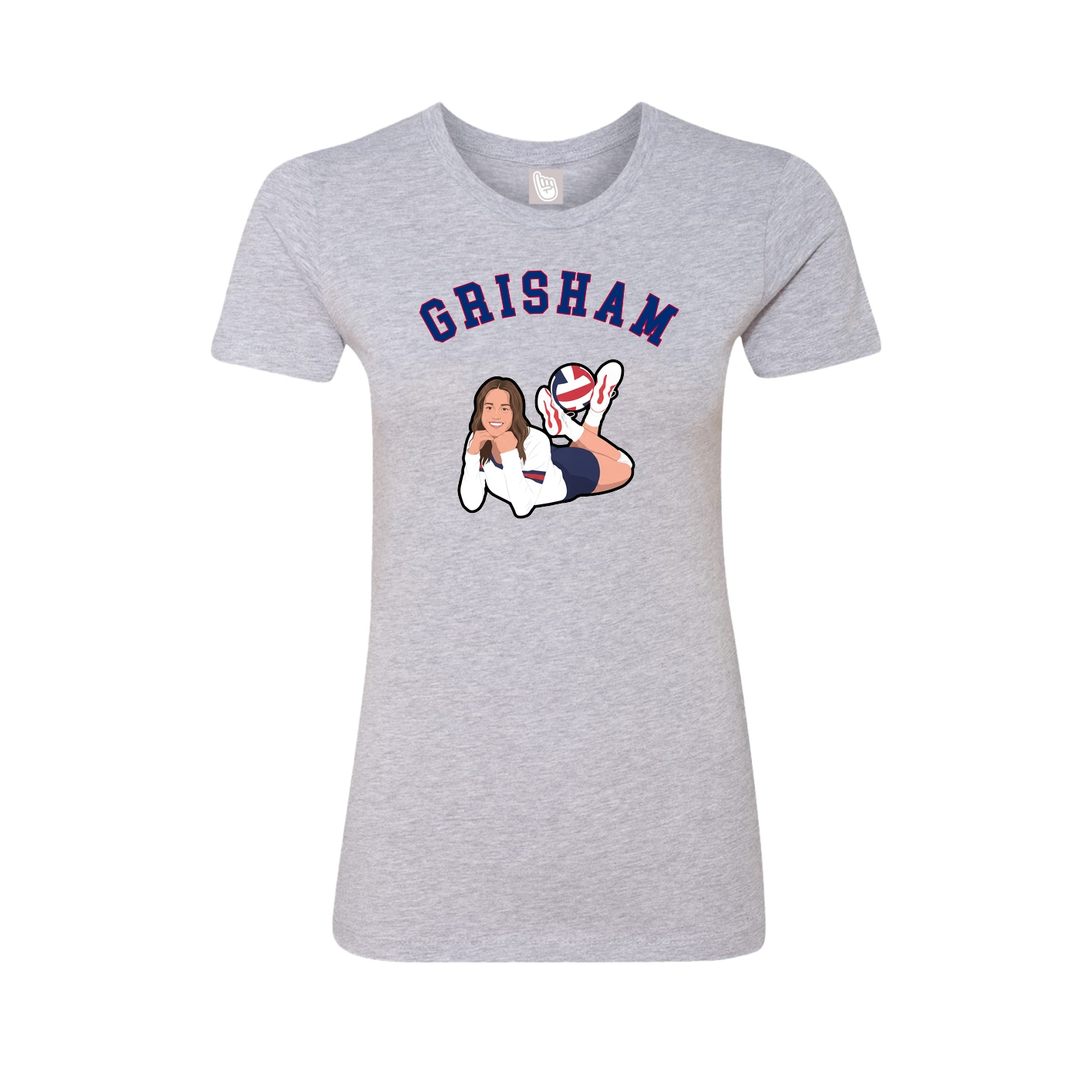 Fitted Women's Tee — Shirsey Arch in Grey