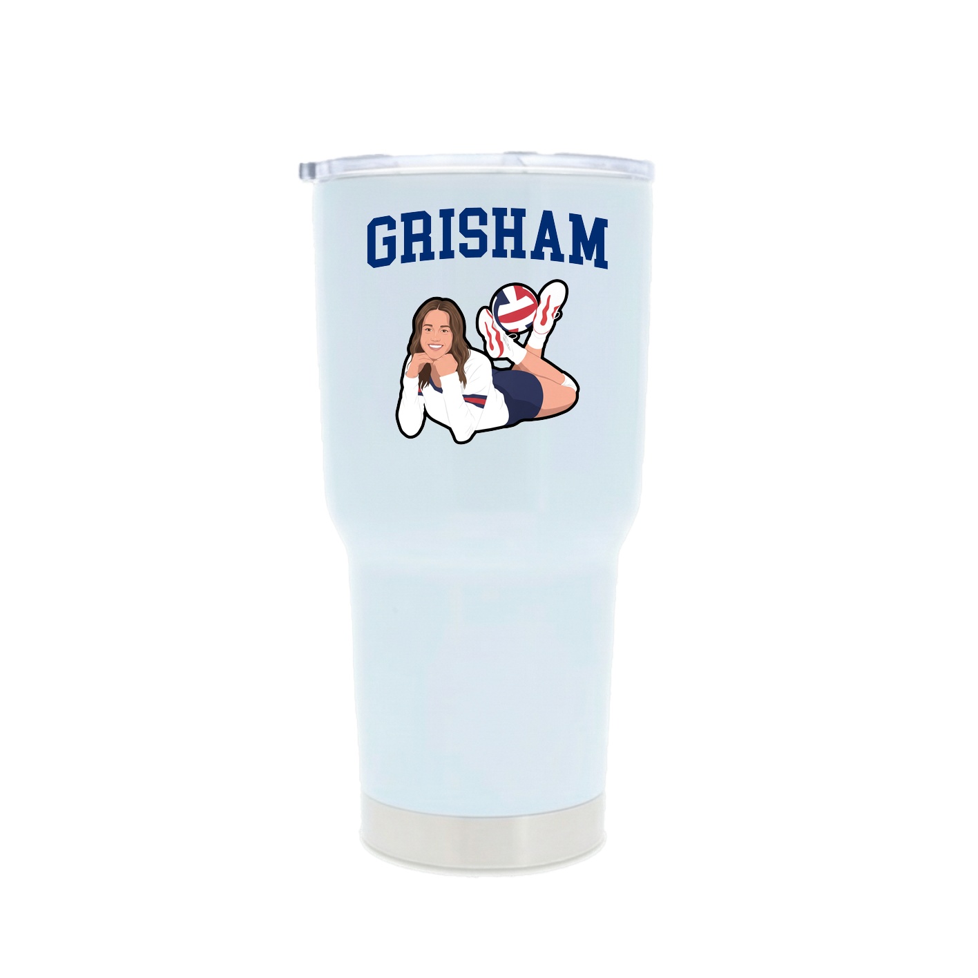 30oz Stainless Steel Tumbler — Shirsey in White