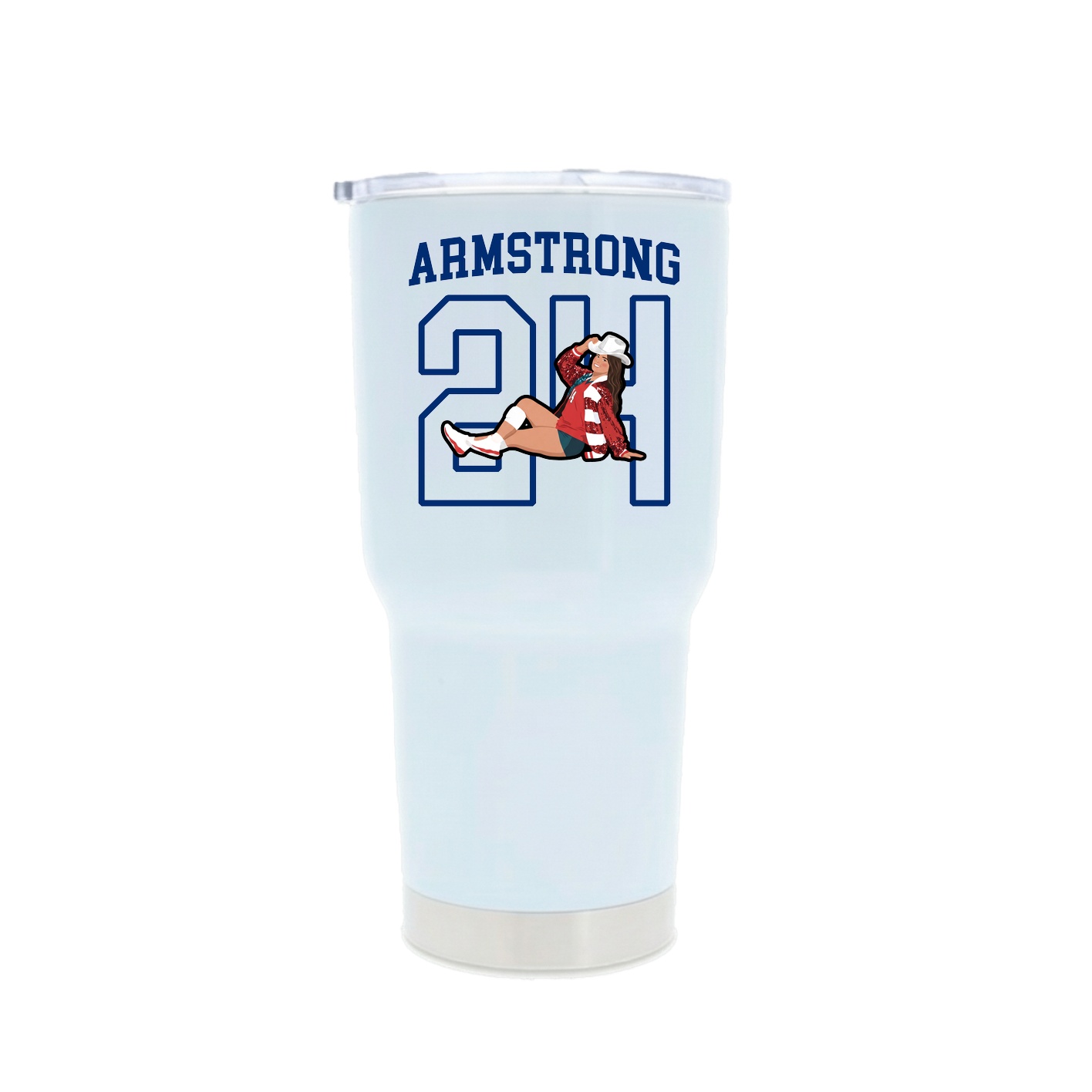 30oz Stainless Steel Tumbler — Shirsey in White