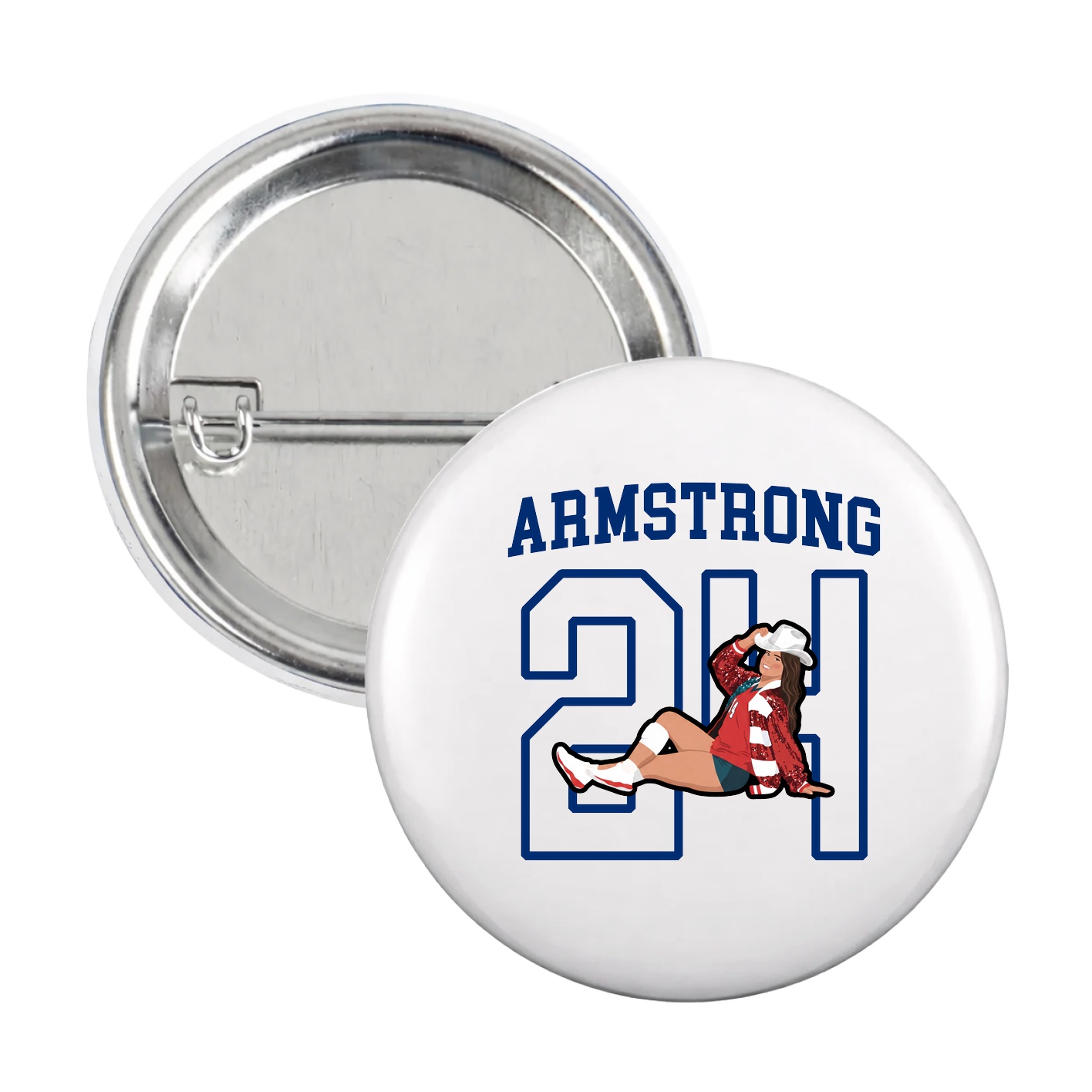 Game Day Button — Shirsey in White