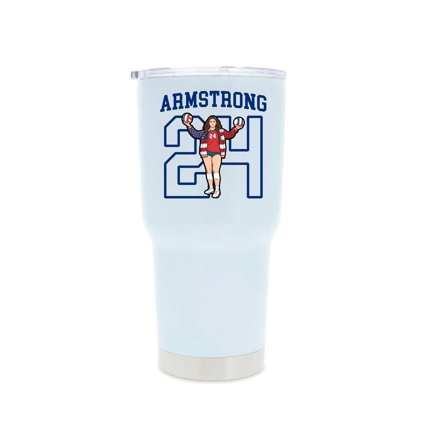 30oz Stainless Steel Tumbler — Shirsey in White