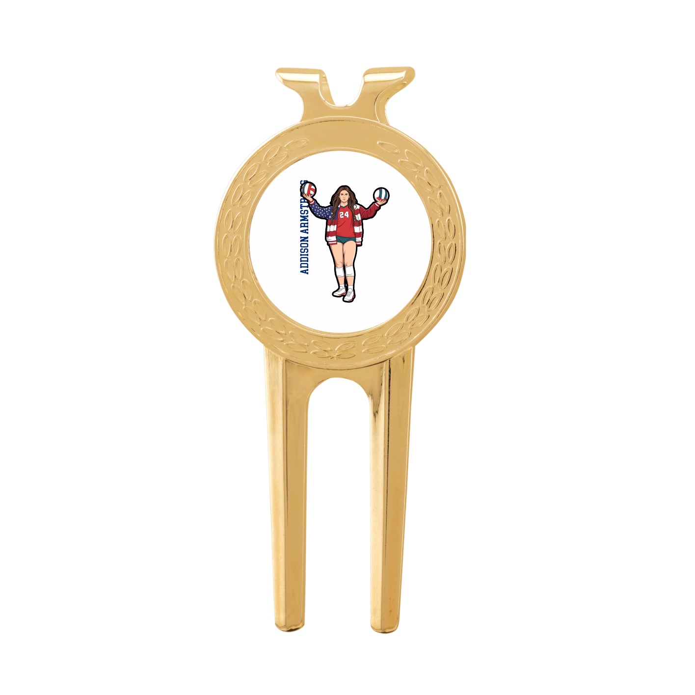 Divot Tool with Ball Marker — Name Vertical in Classic