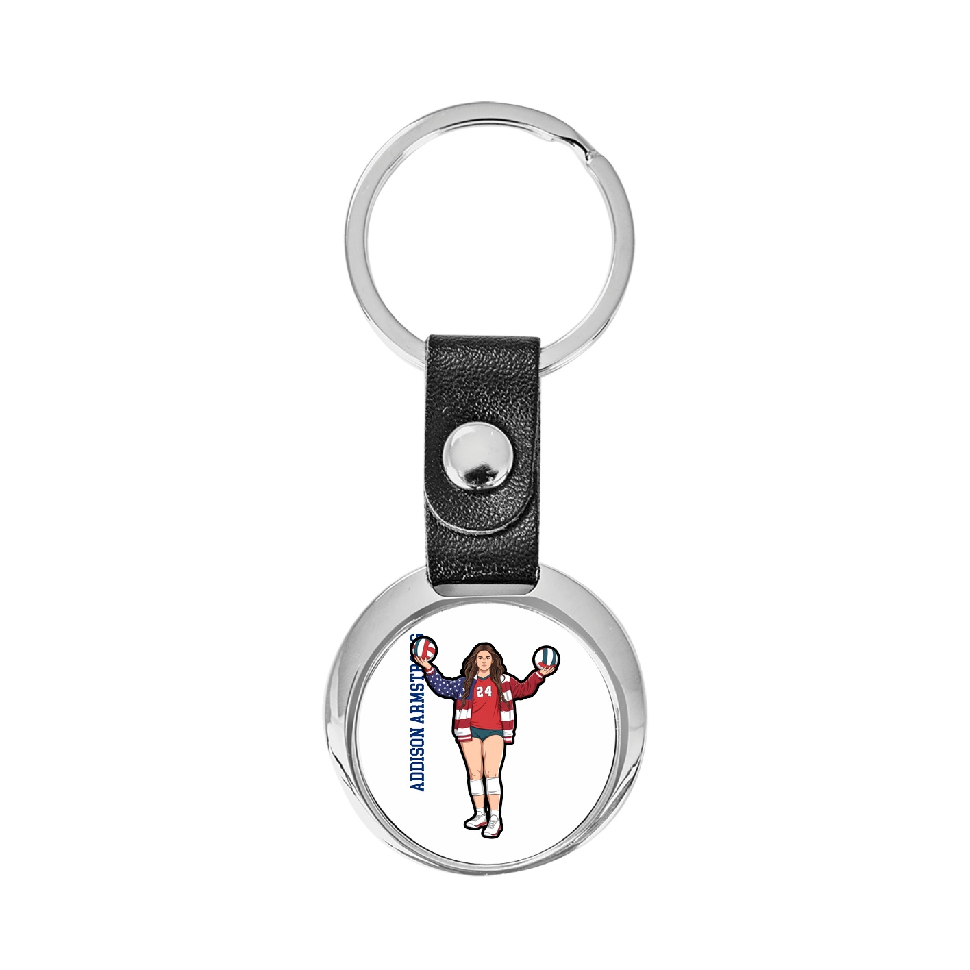 Key Chain — Name Vertical in Classic