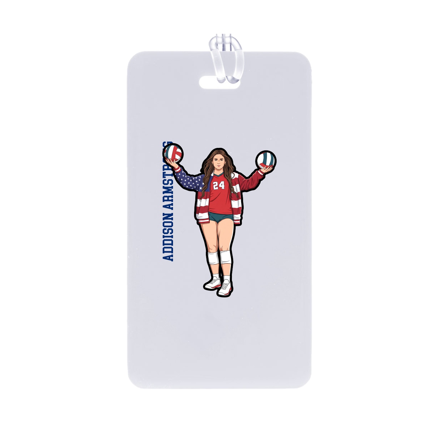 Bag Tag — Name Vertical in Classic