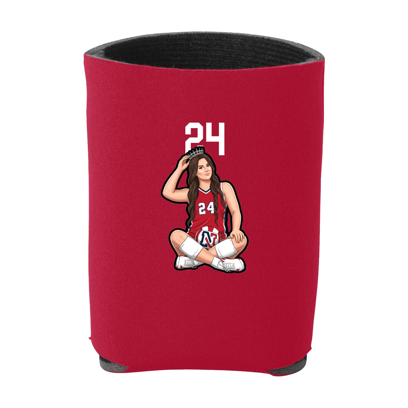 Can Holder — Number Top in Red