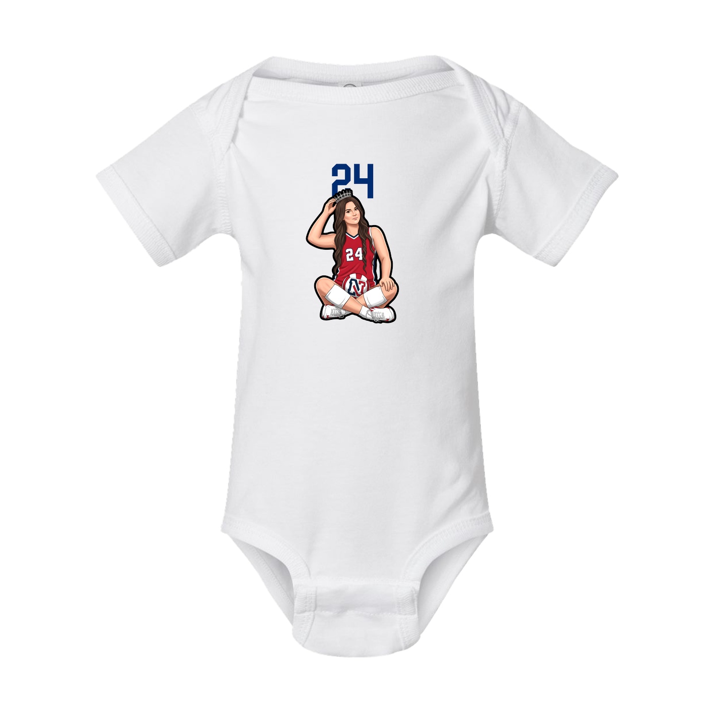 Baby Onesie — Number Top in White