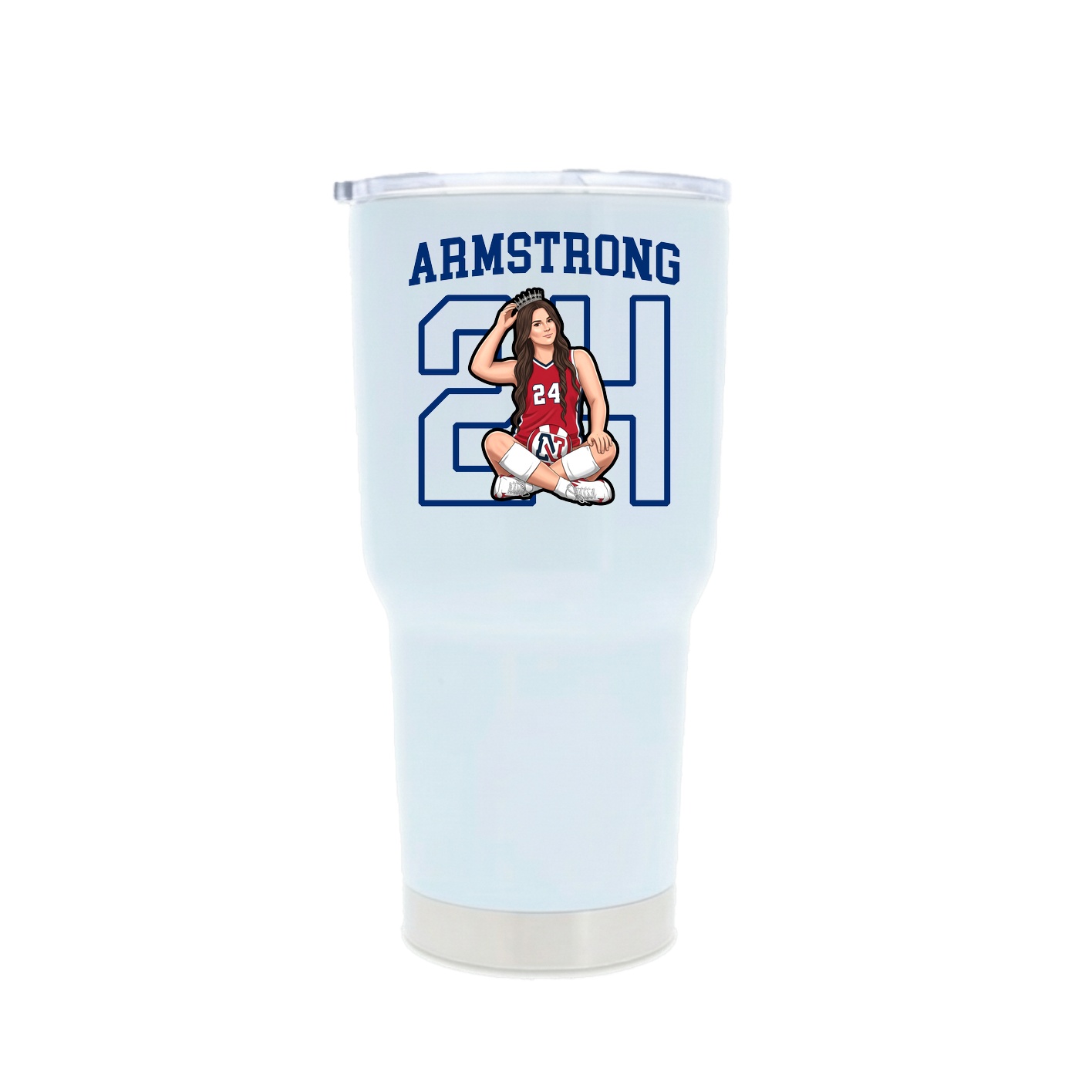 30oz Stainless Steel Tumbler — Shirsey in White