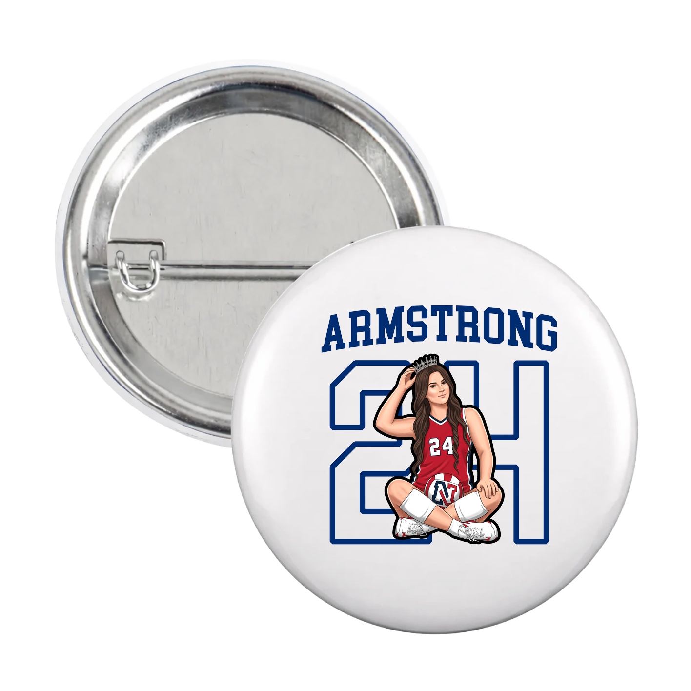 Game Day Button — Shirsey in White