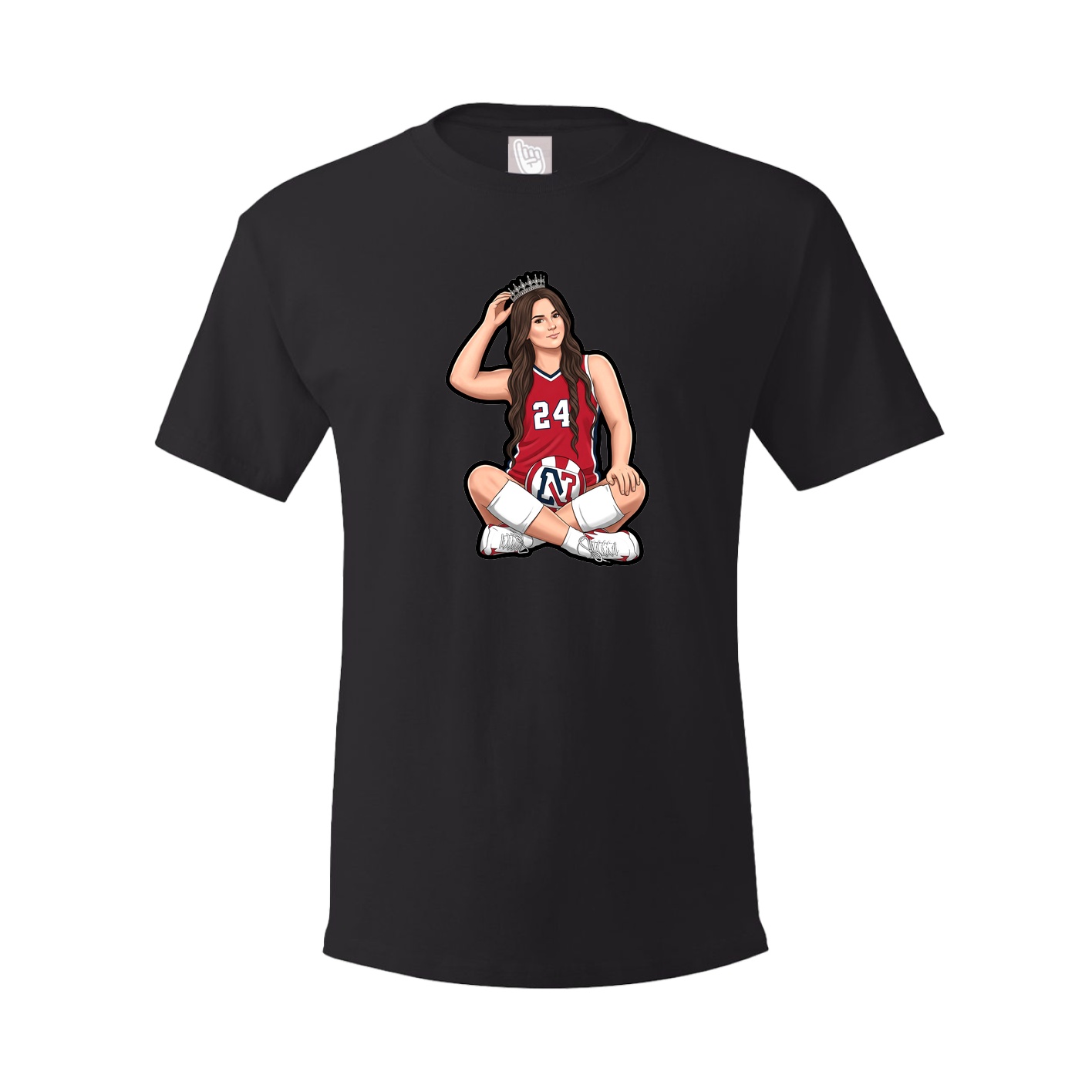 Youth Tee — Name Vertical in Black