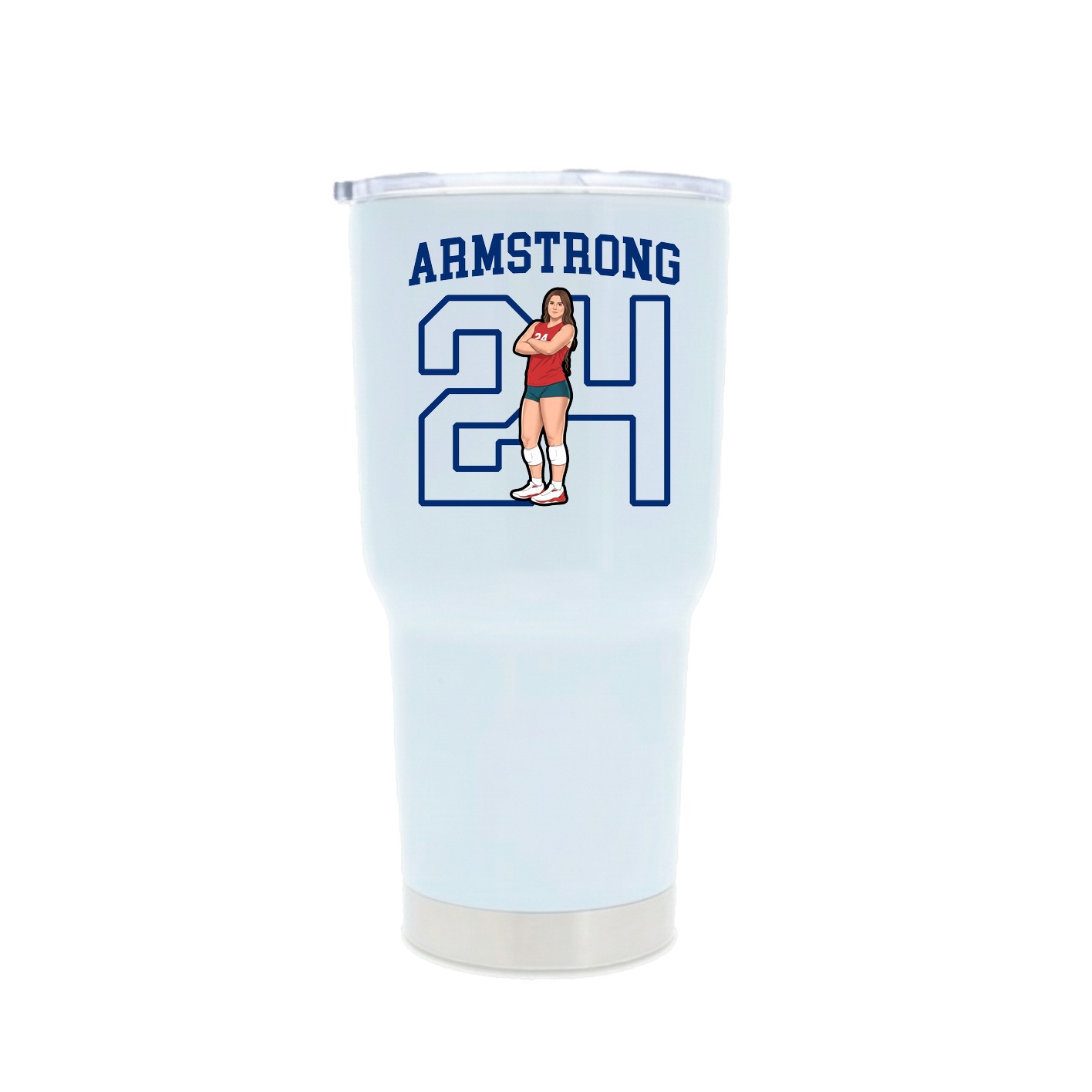 30oz Stainless Steel Tumbler — Shirsey in White