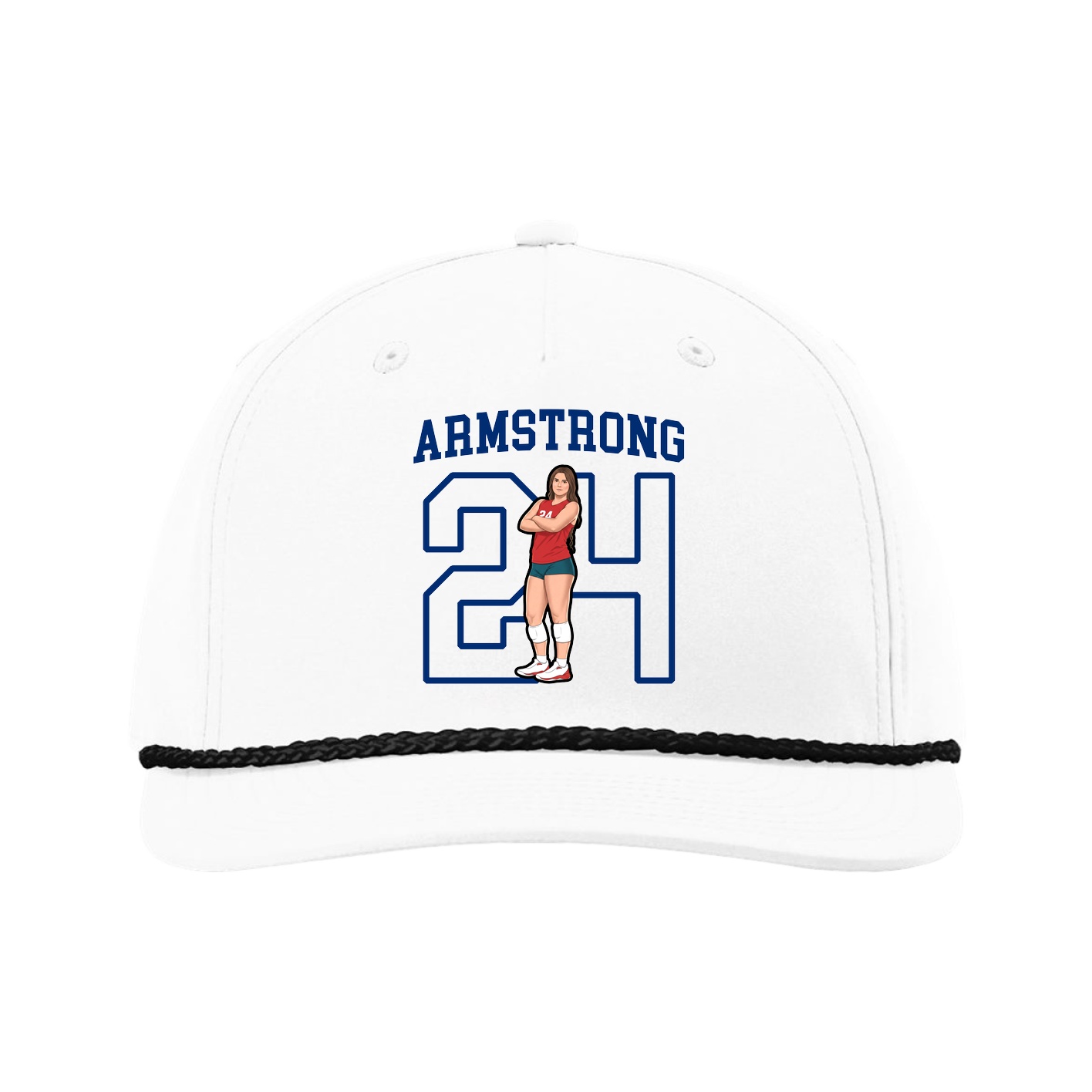 Five-Panel Classic Rope Cap — Shirsey in White