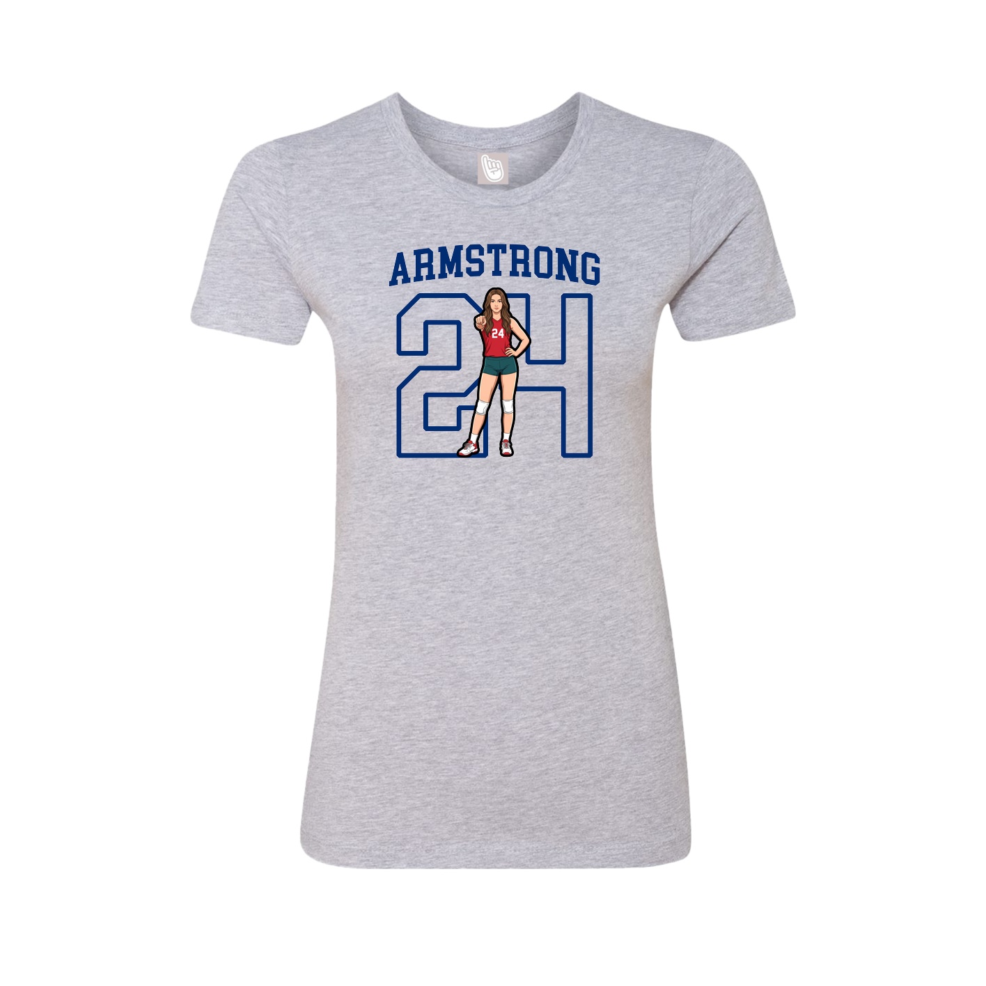 Fitted Women's Tee — Shirsey in Grey