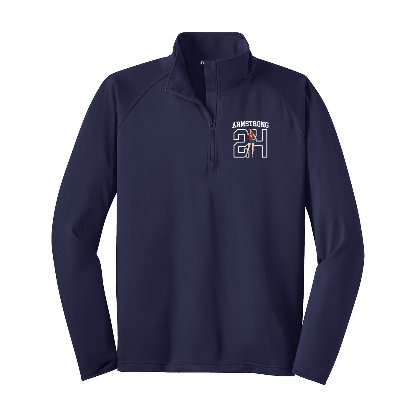 Q-Zip Pullover — Shirsey in Navy