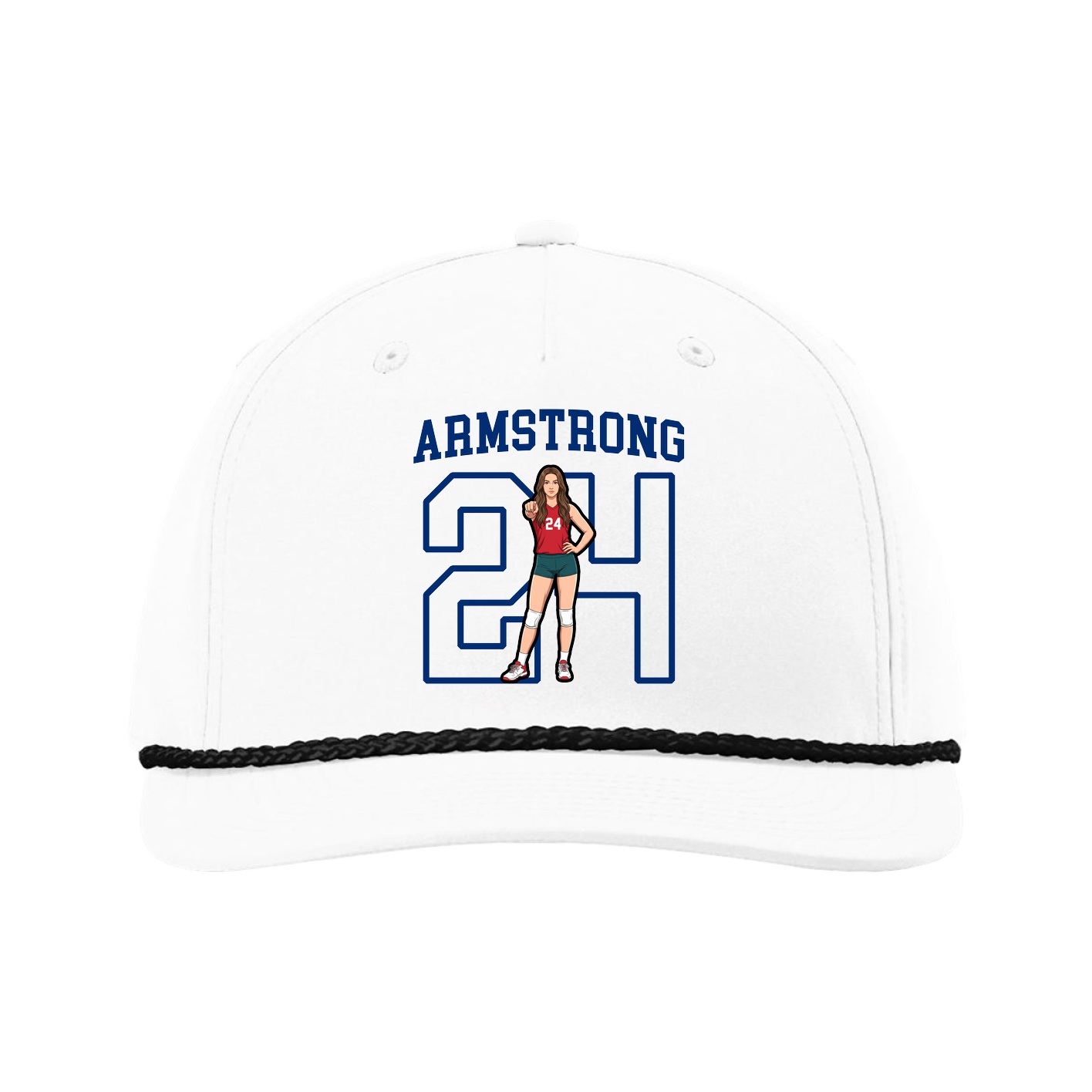 Five-Panel Classic Rope Cap — Shirsey in White