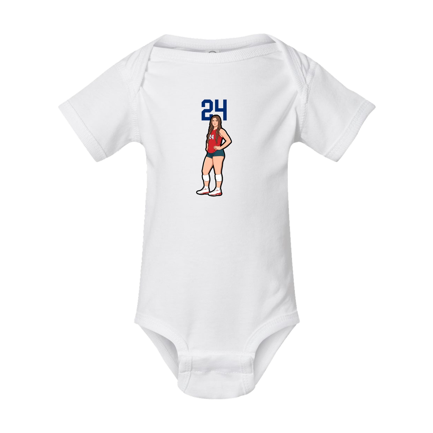 Baby Onesie — Number Top in White
