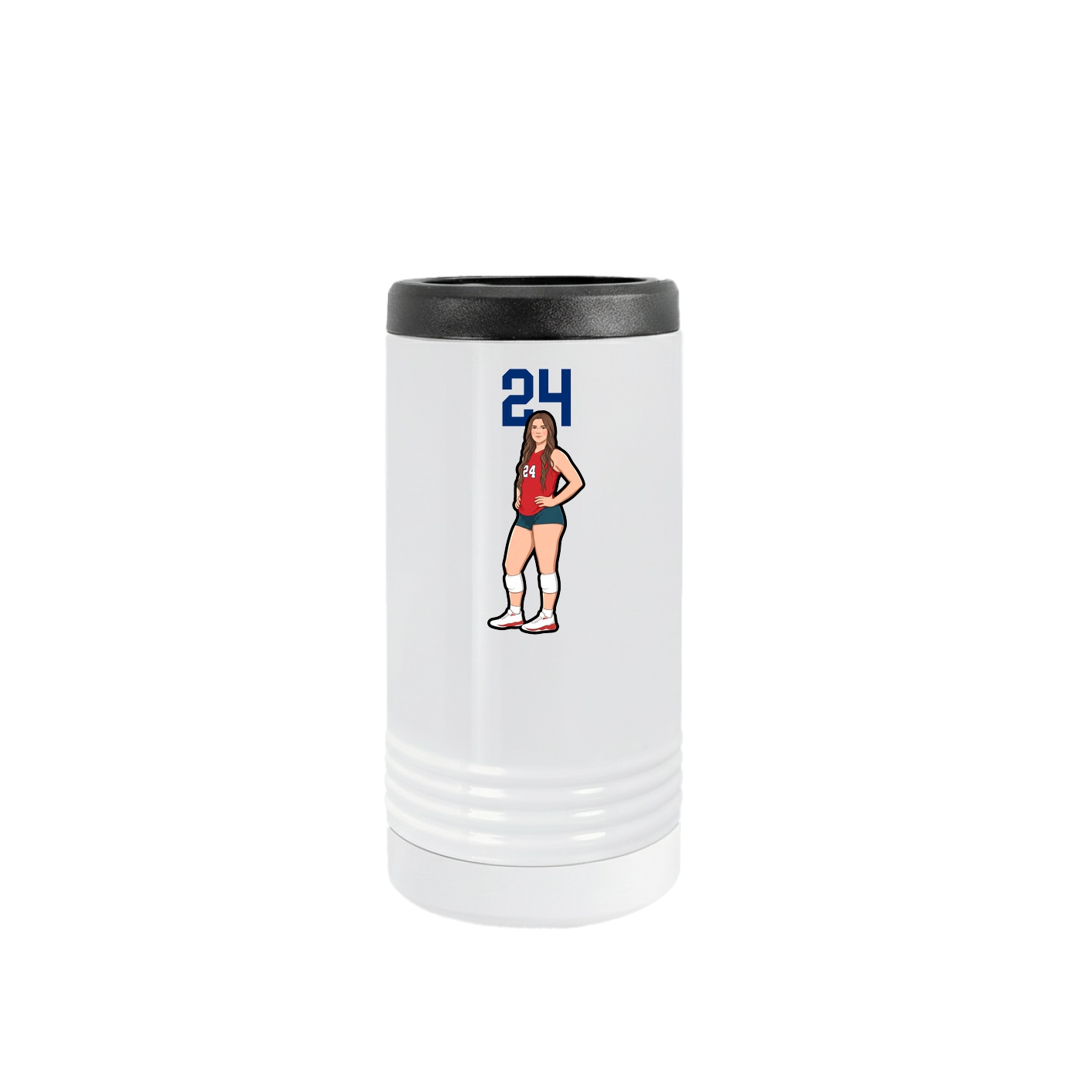 Slim Beverage Holder — Number Top in White