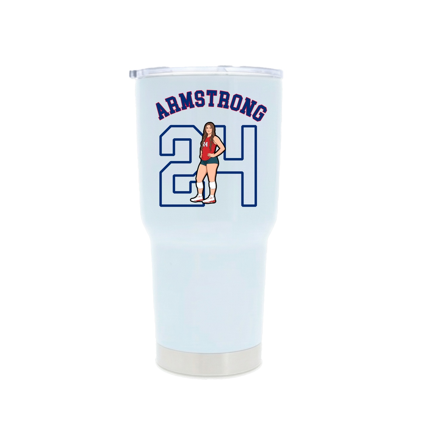 30oz Stainless Steel Tumbler — Shirsey Arch in White