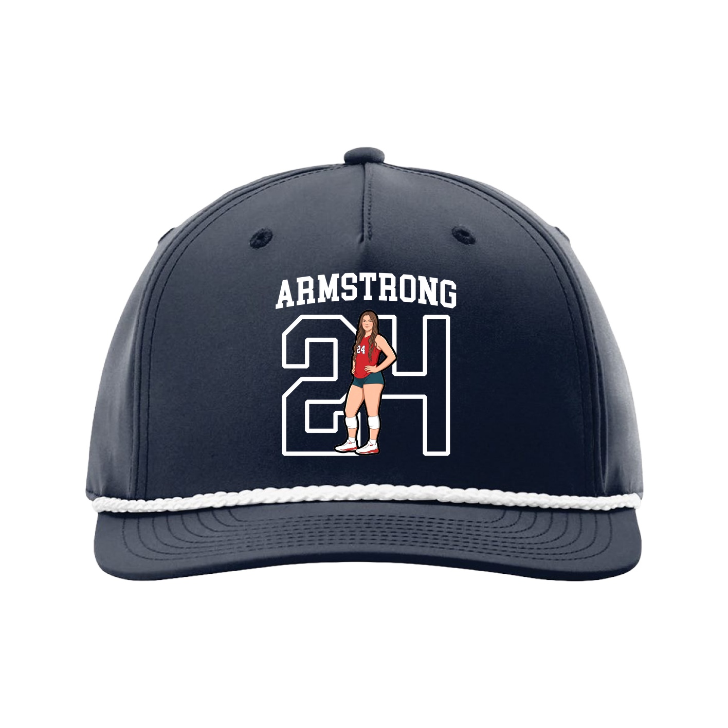 Five-Panel Classic Rope Cap — Shirsey in Navy