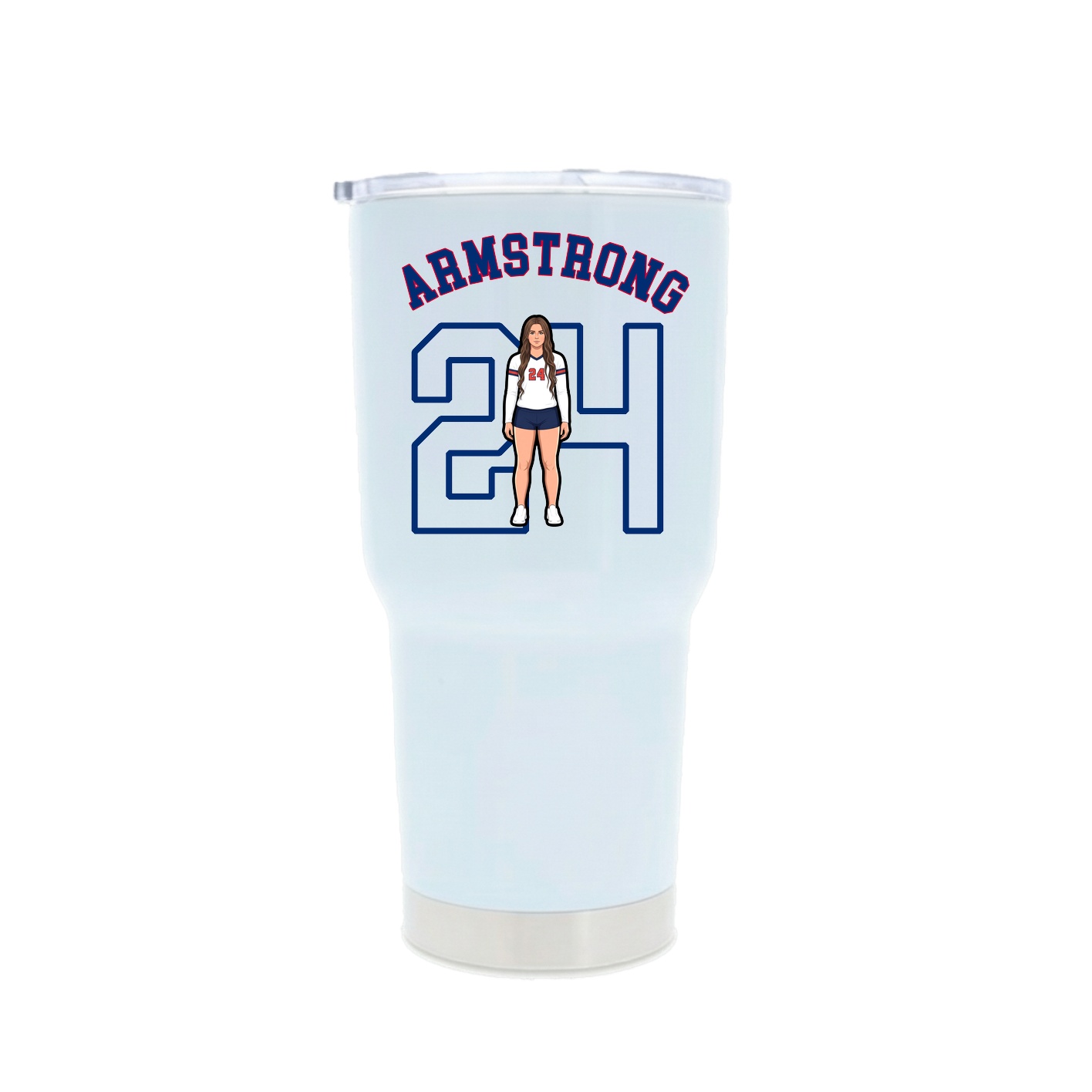 30oz Stainless Steel Tumbler — Shirsey Arch in White