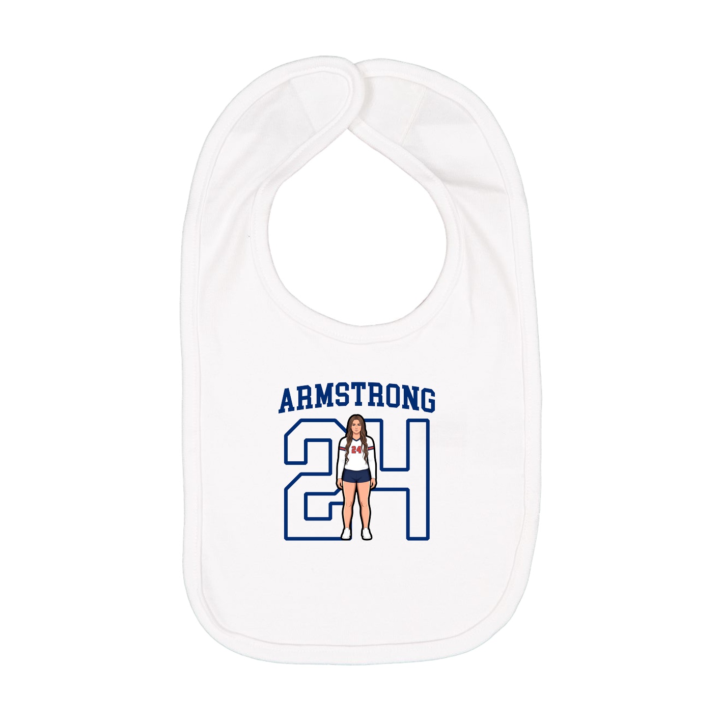 Infant Bib — Shirsey in White