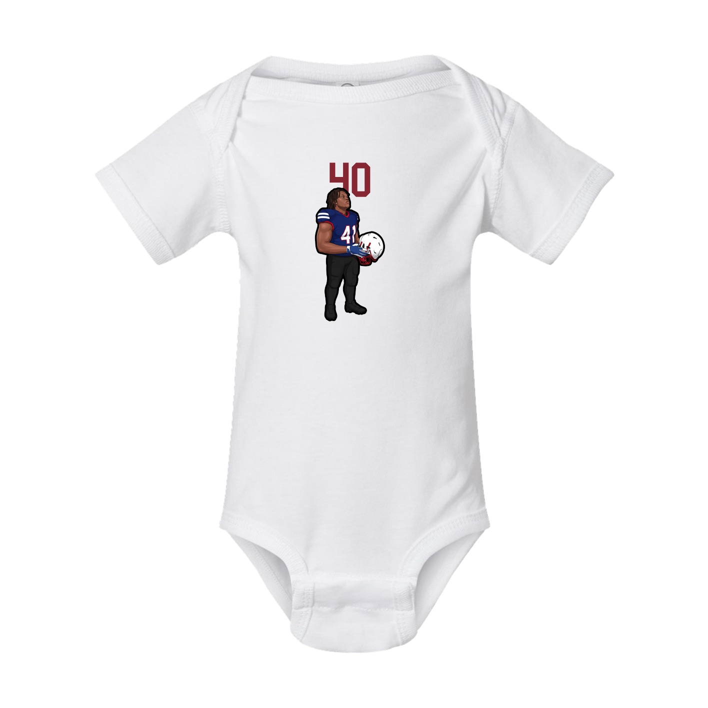 Baby Onesie — Number Top in White