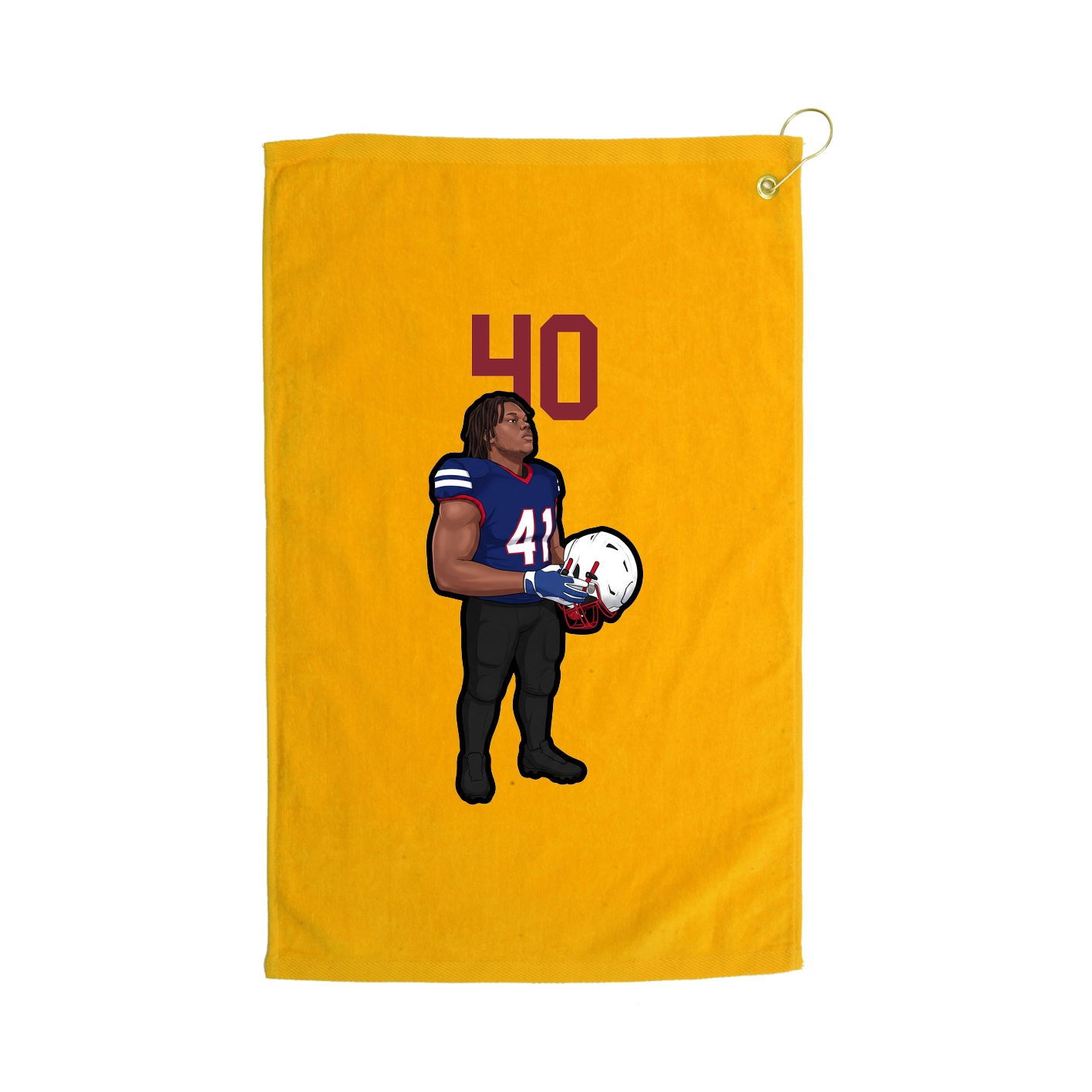 Golf Towel — Number Top in Gold