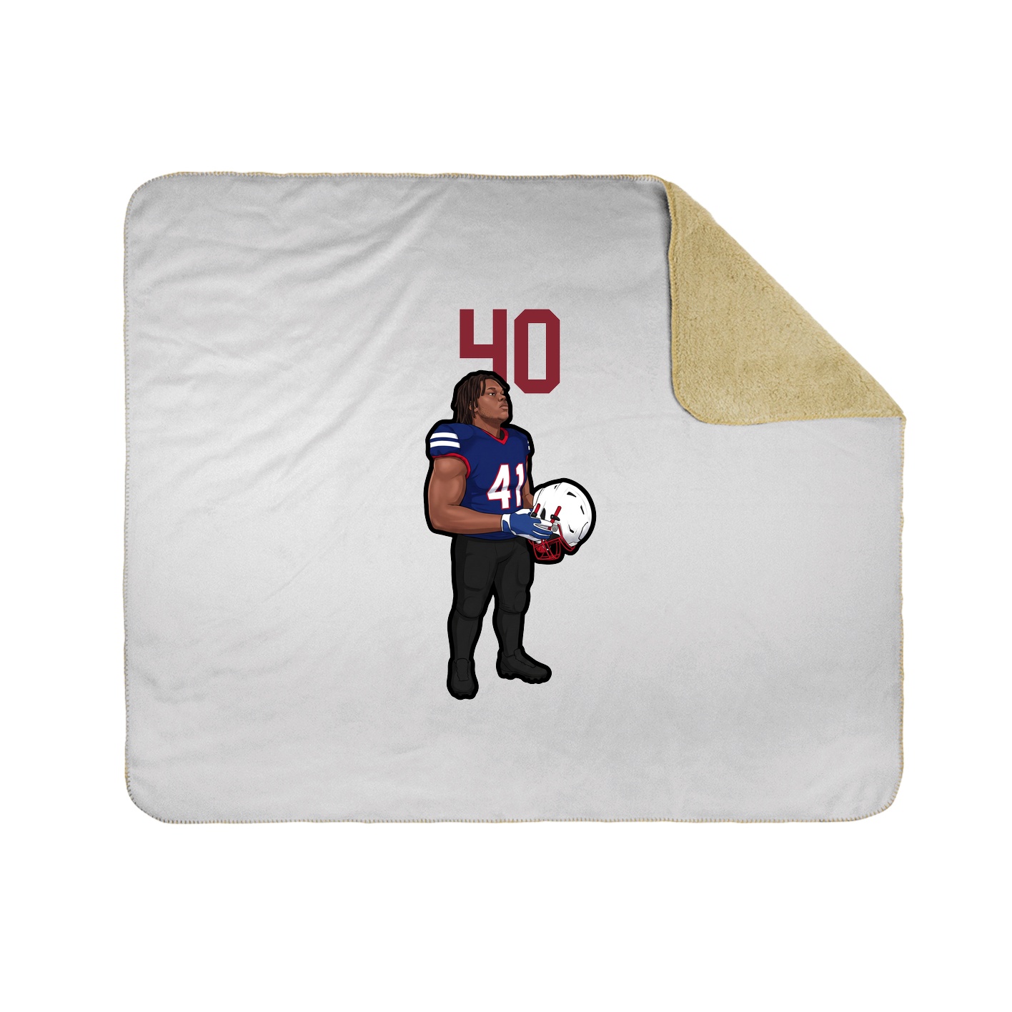 Throw Blanket — Number Top in White