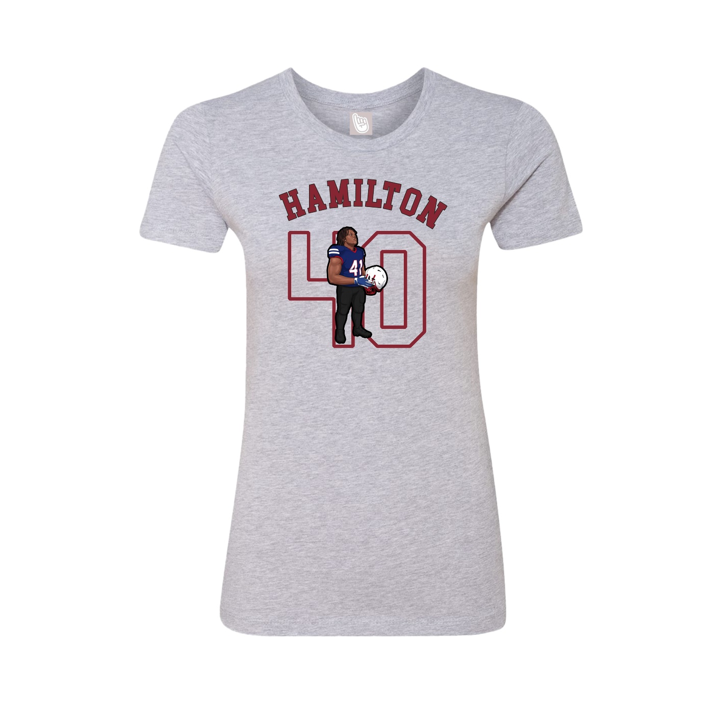 Fitted Women's Tee — Shirsey Arch in Grey