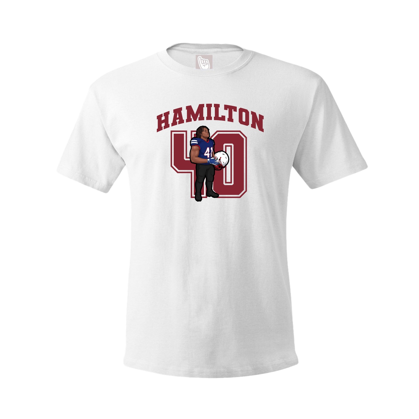 Youth Tee — Number in White
