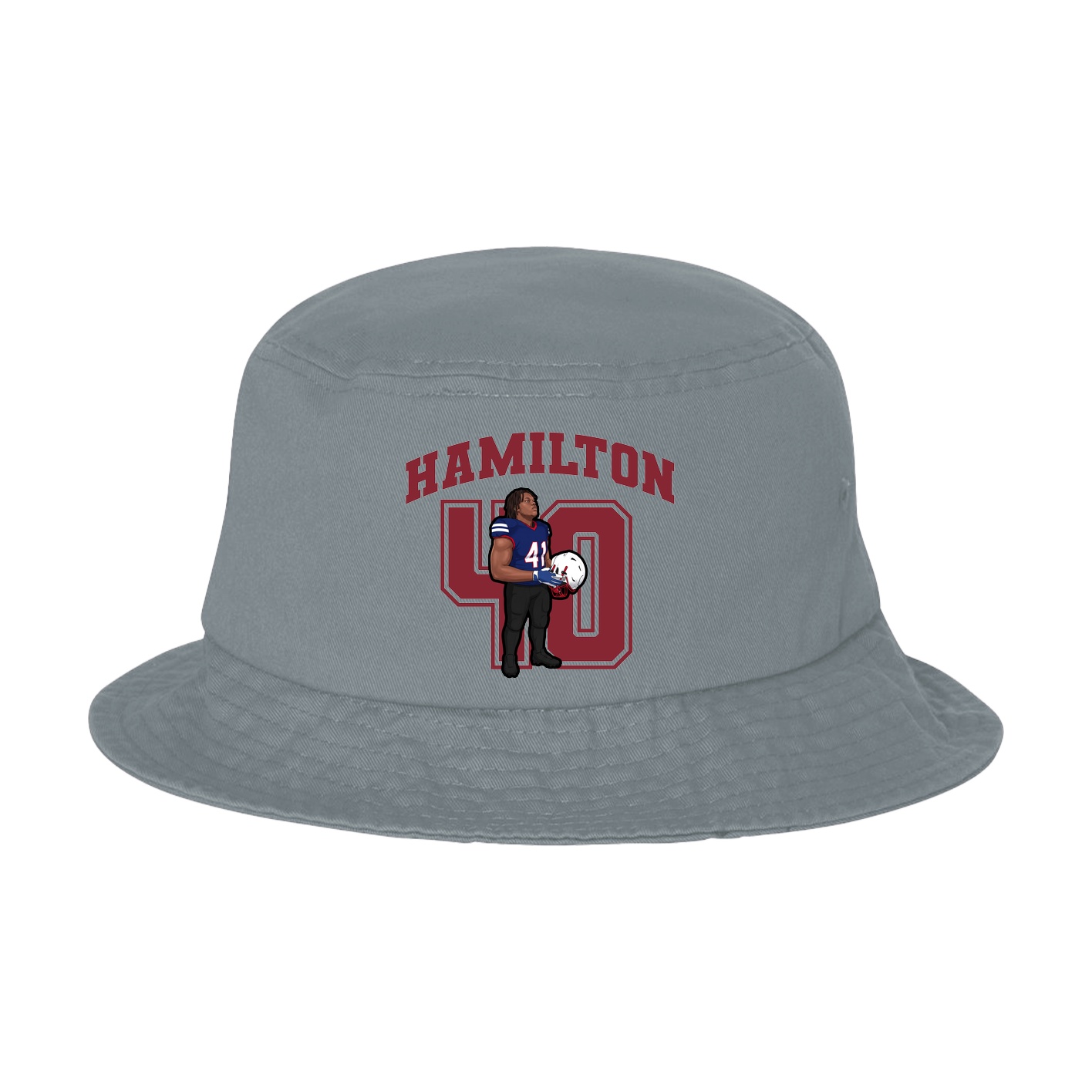 Bucket Cap — Number in Grey