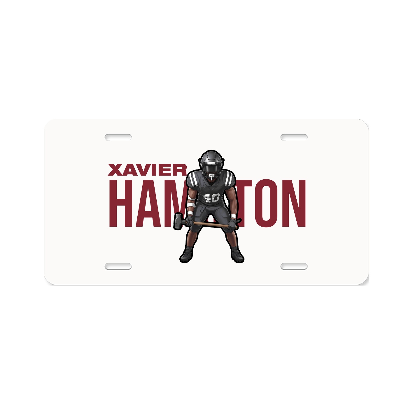 License Plate — Player Name in Classic