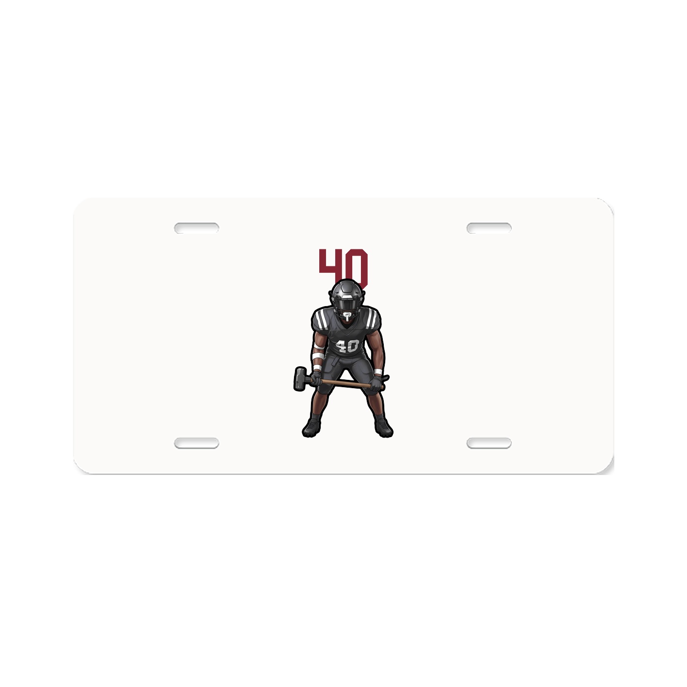 License Plate — Number Top in Classic