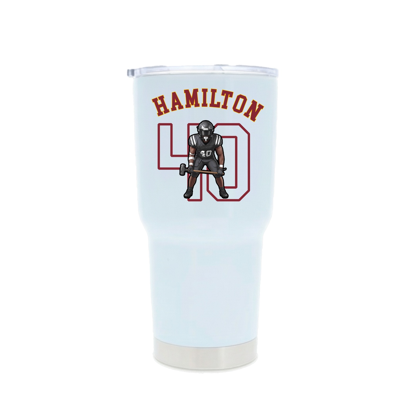 30oz Stainless Steel Tumbler — Shirsey Arch in White