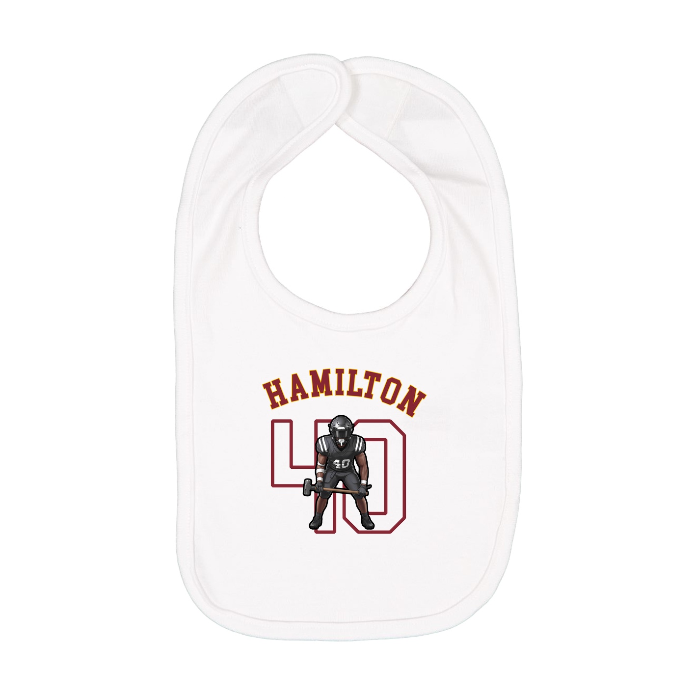 Infant Bib — Shirsey Arch in White