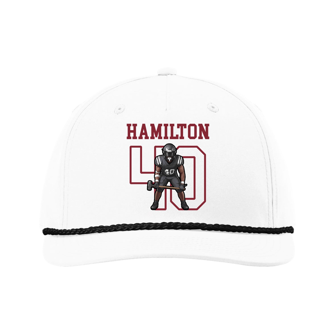 Five-Panel Classic Rope Cap — Shirsey in White