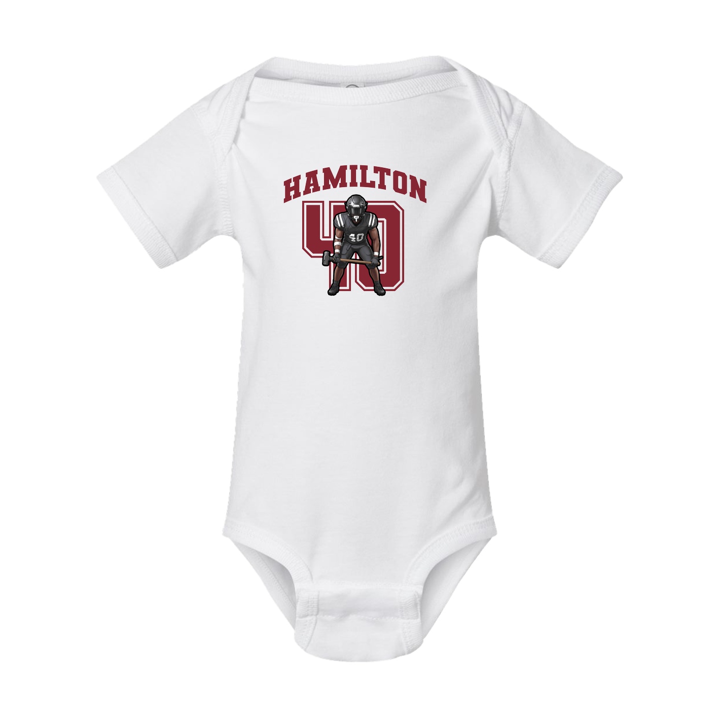 Baby Onesie — Number in White