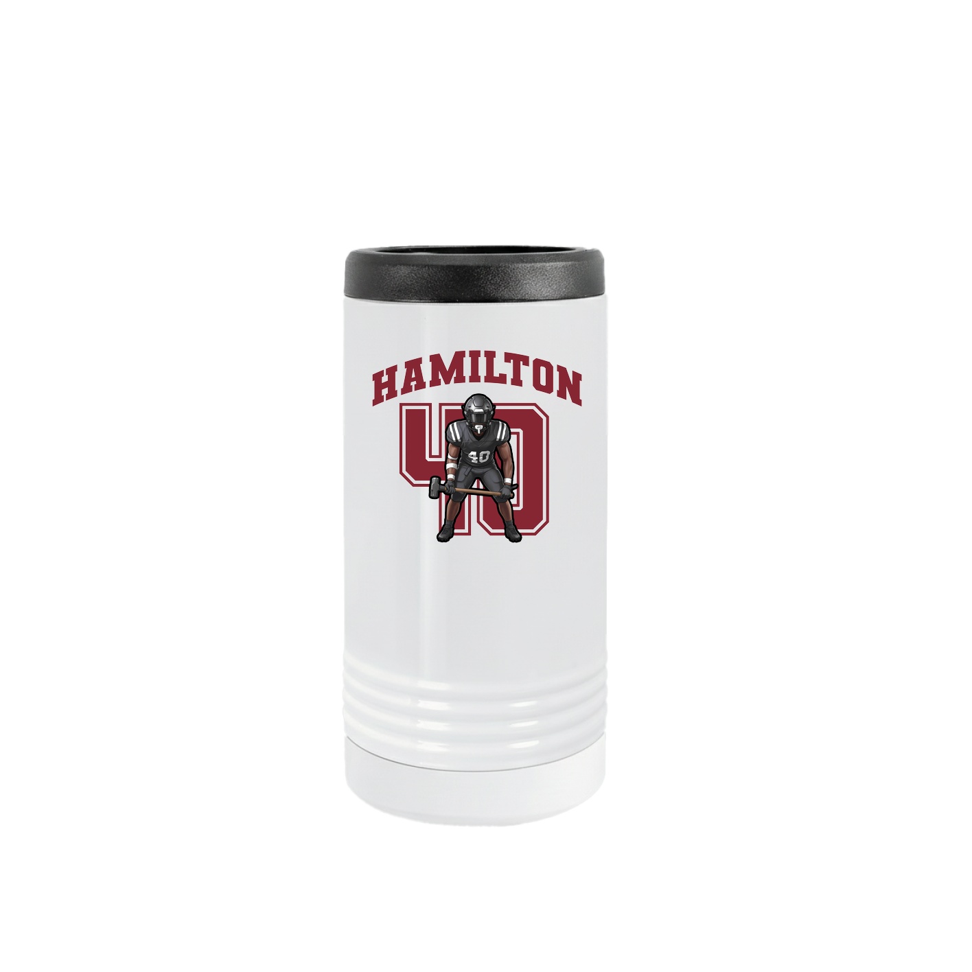 Slim Beverage Holder — Number in White