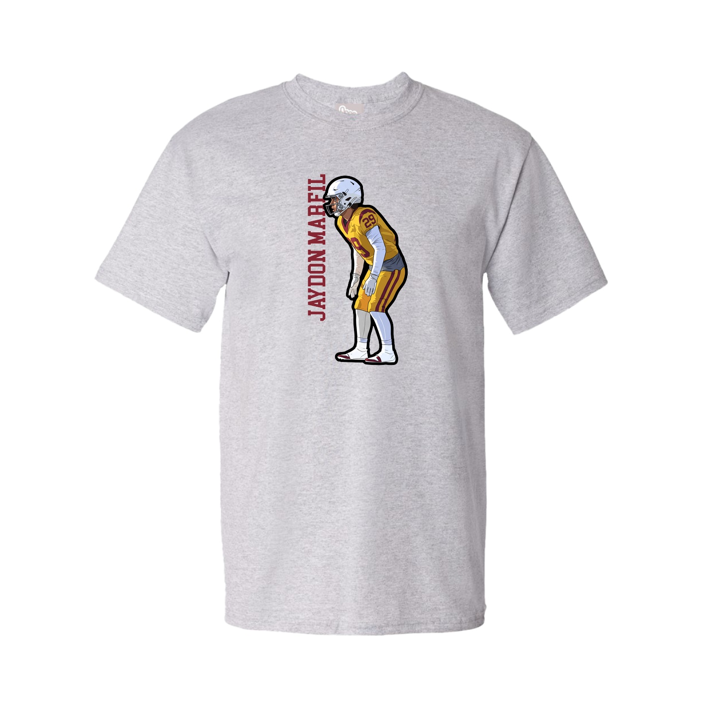 Tee — Name Vertical in Grey