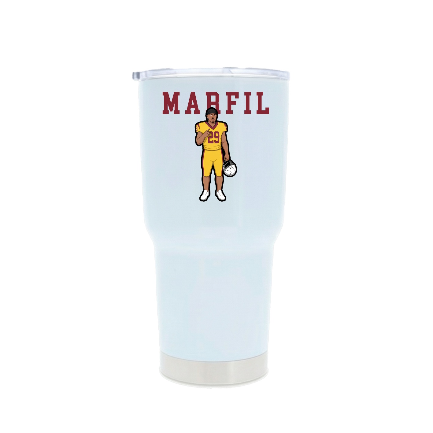 30oz Stainless Steel Tumbler — Shirsey in White