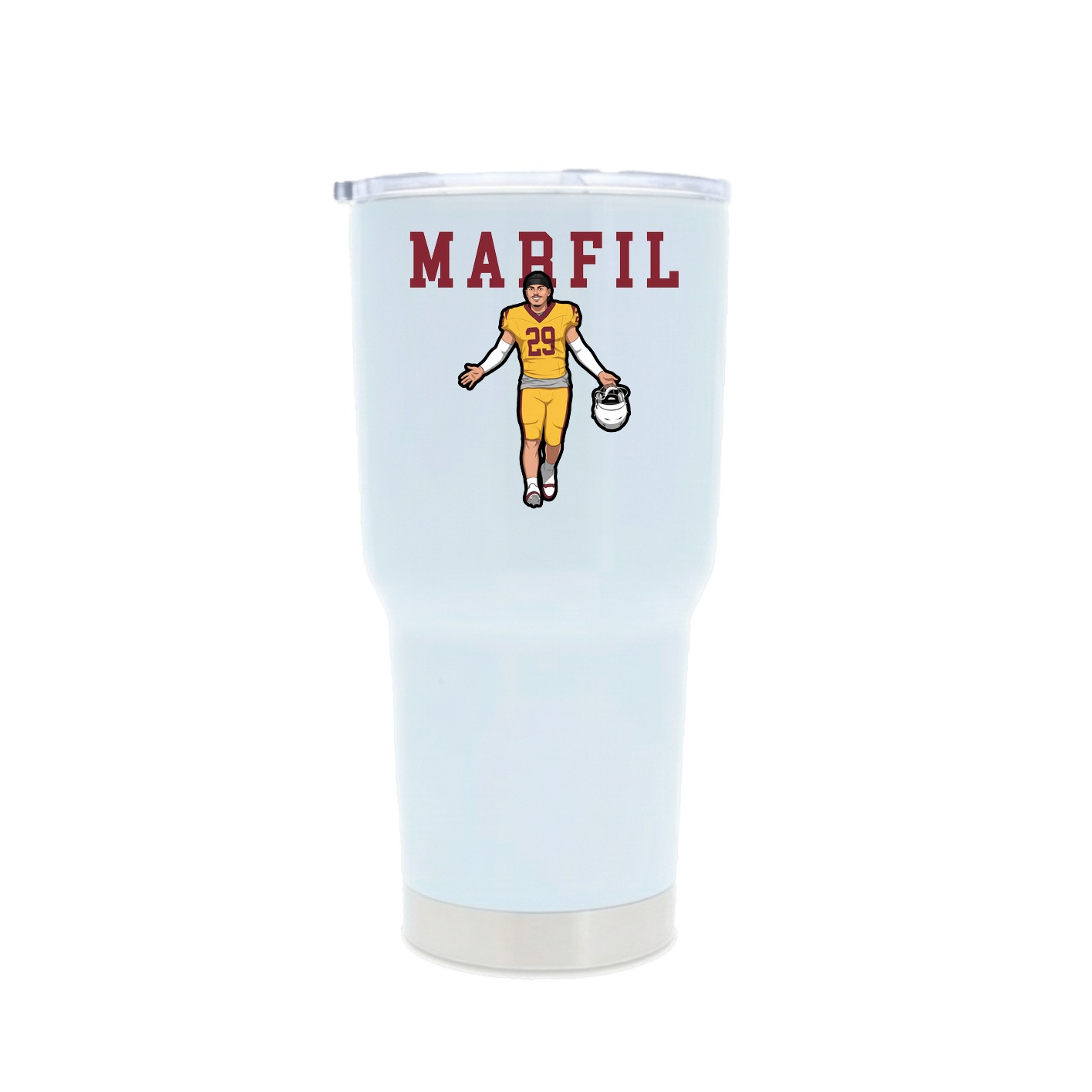 30oz Stainless Steel Tumbler — Shirsey in White