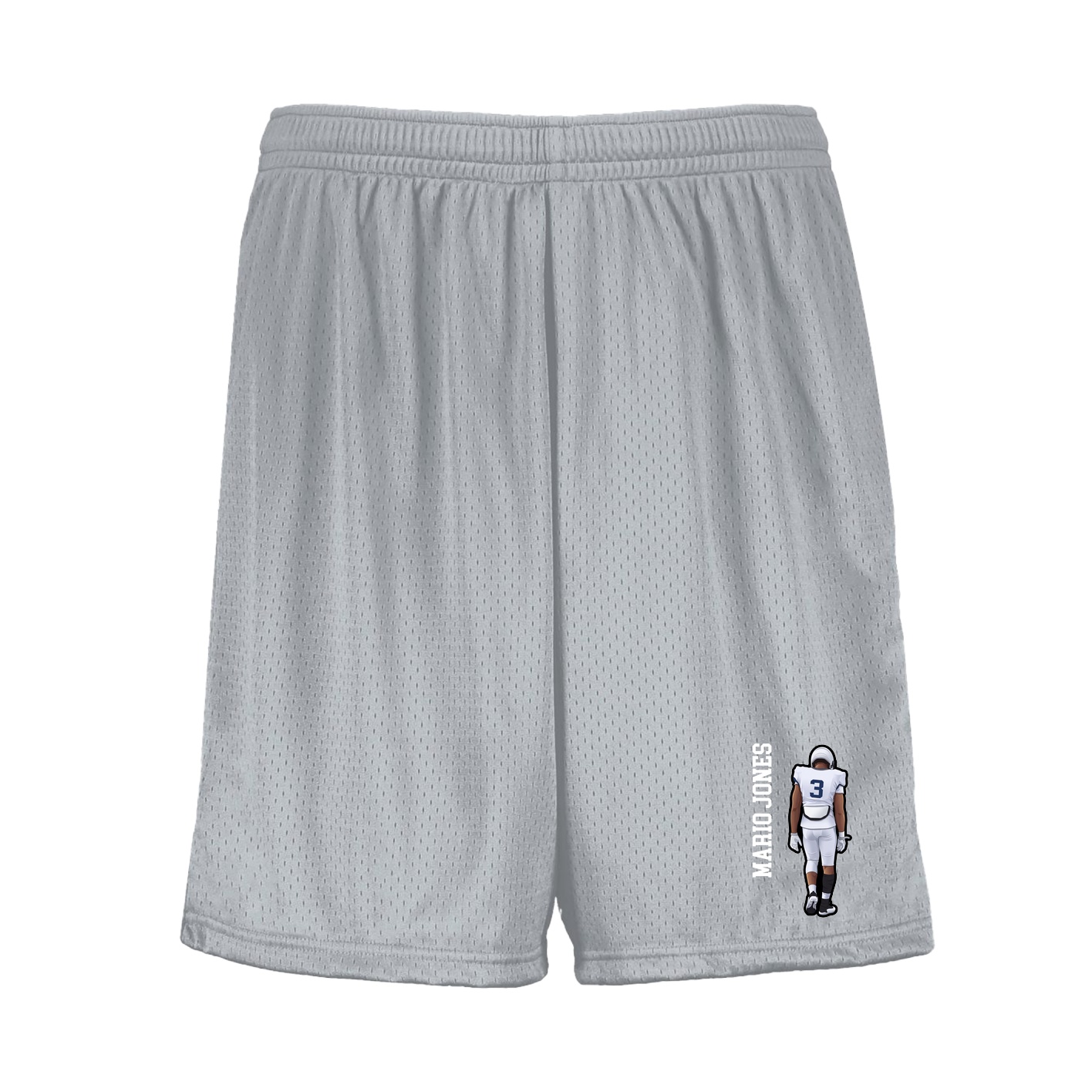 Shorts — Name Vertical in Silver
