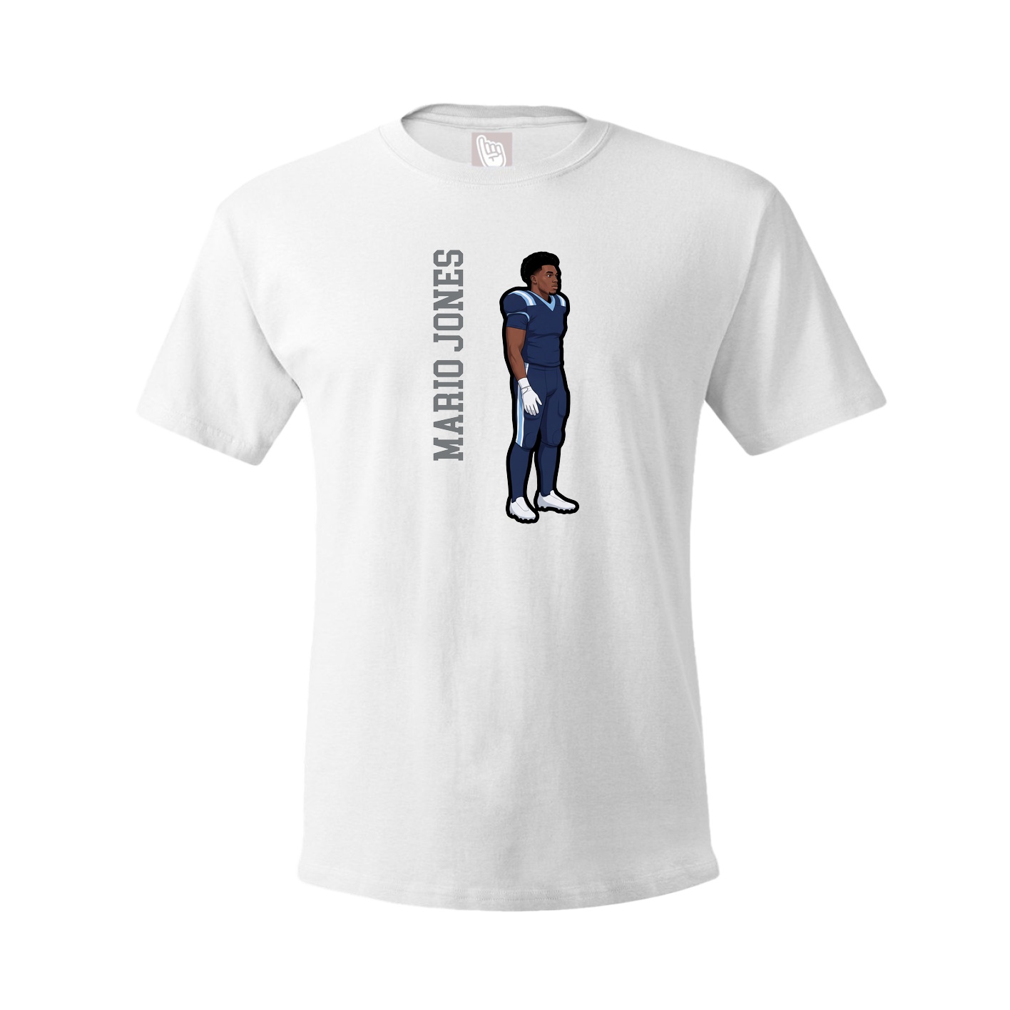 Tee — Name Vertical in White
