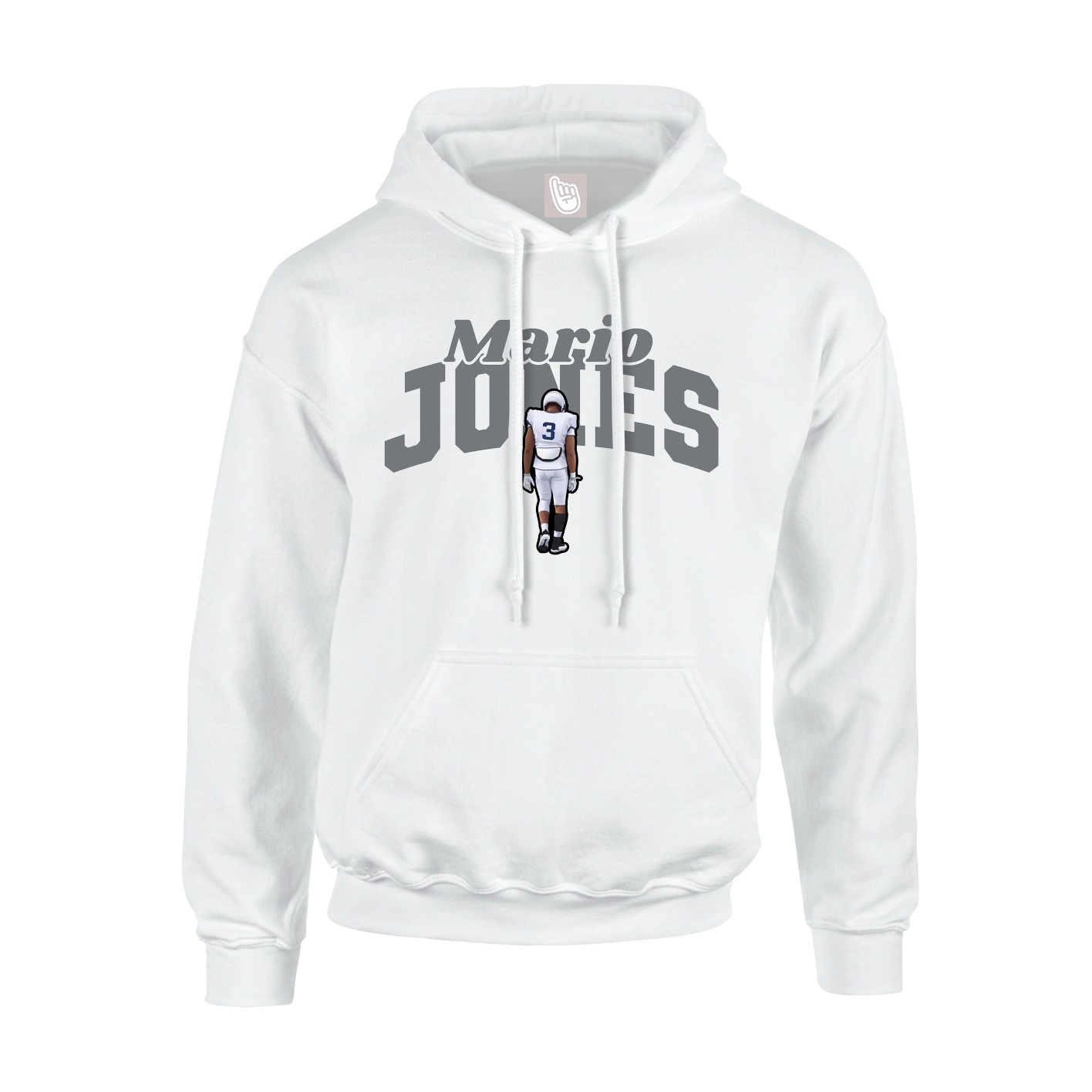 Youth Hoodie — Signature Arch in White