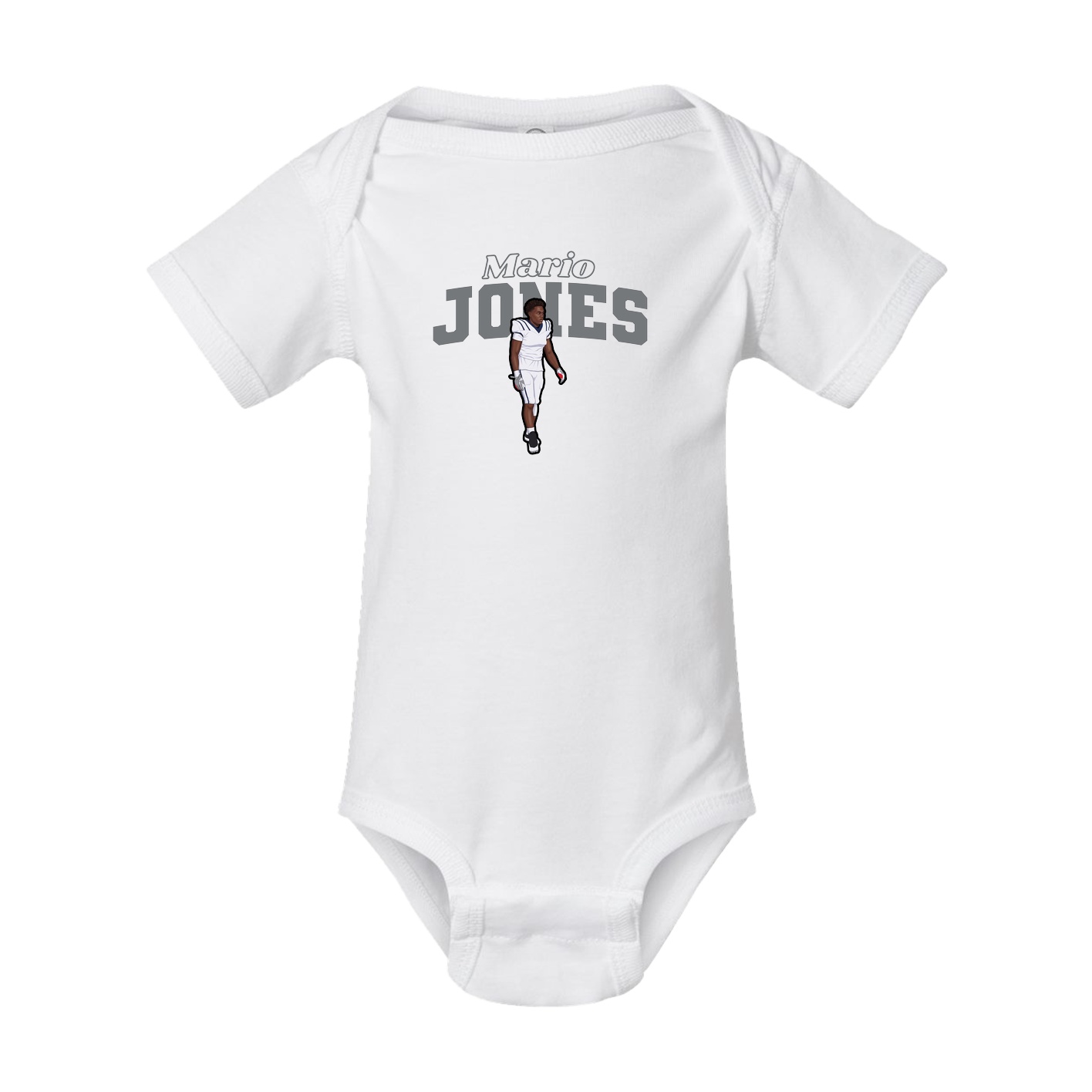 Baby Onesie — Name Arch in White
