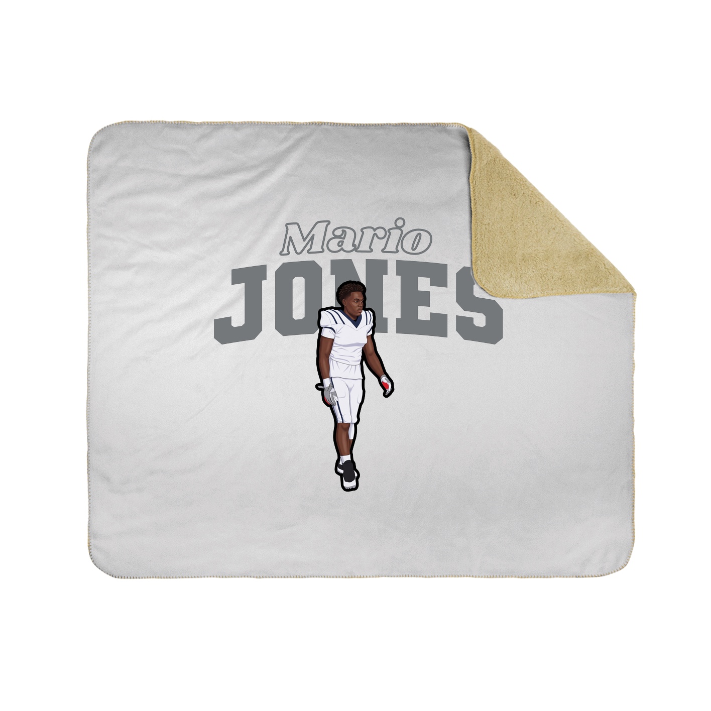 Throw Blanket — Name Arch in White